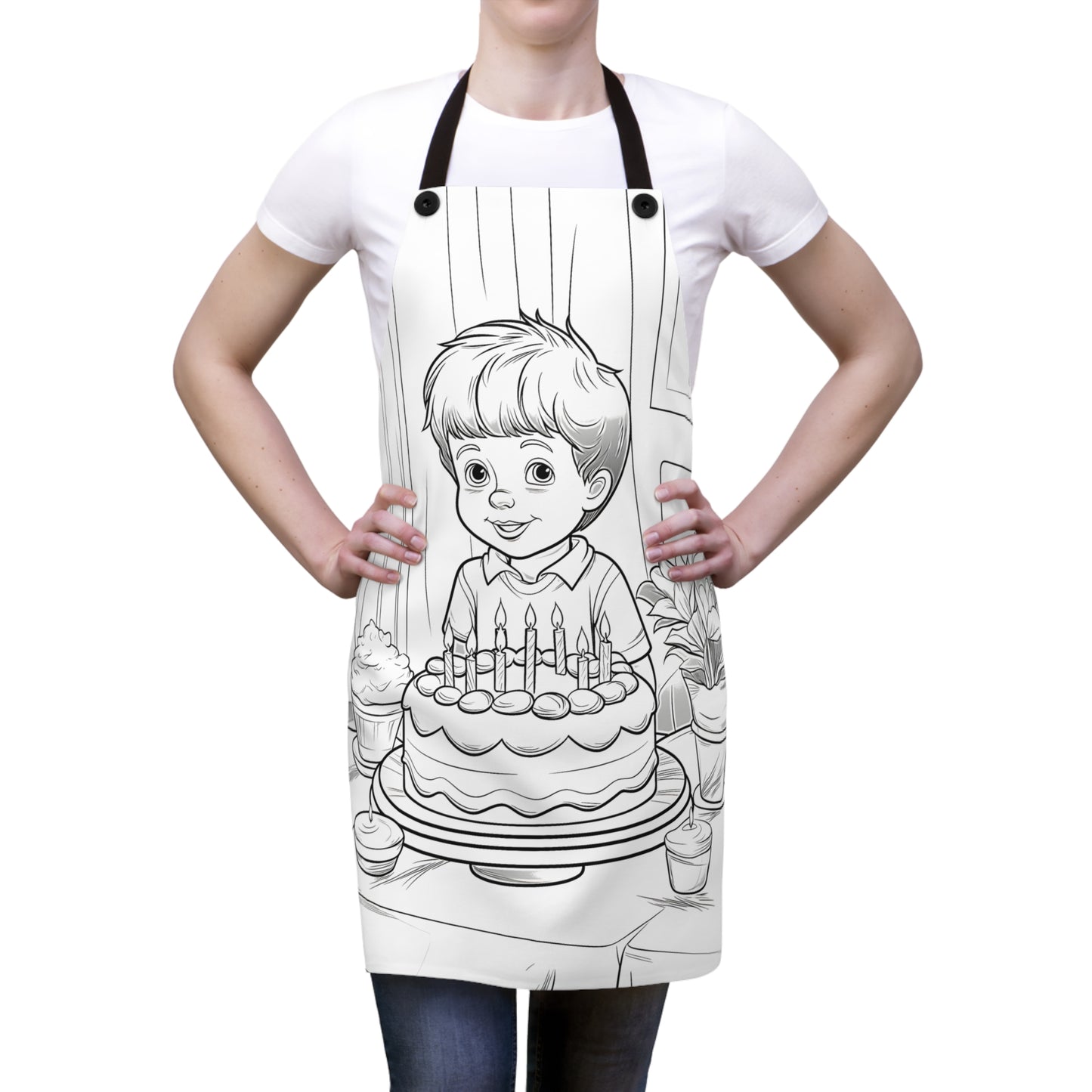 Apron Coloring Kit with 10 Fabric Markers - Birthday Party