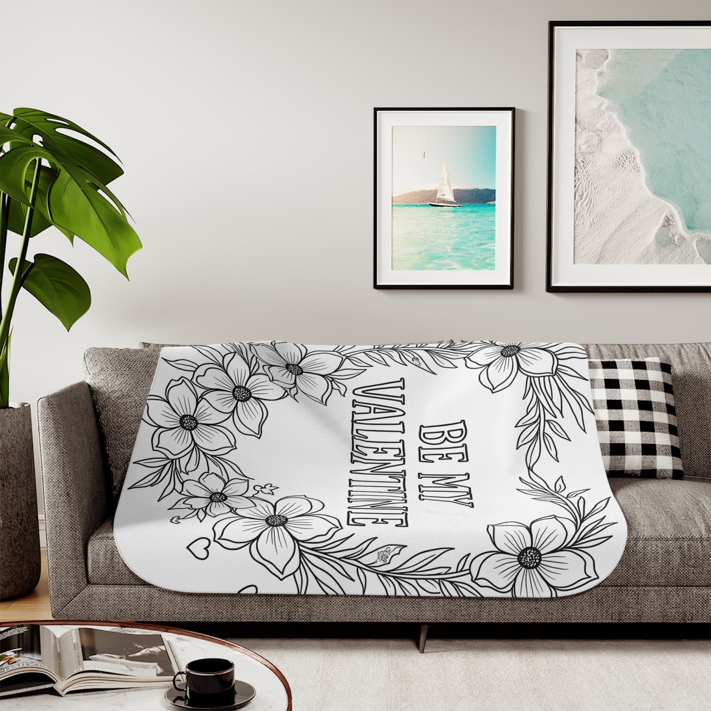 Blanket Coloring Kit with 10 Fabric Markers - Valentine's Day