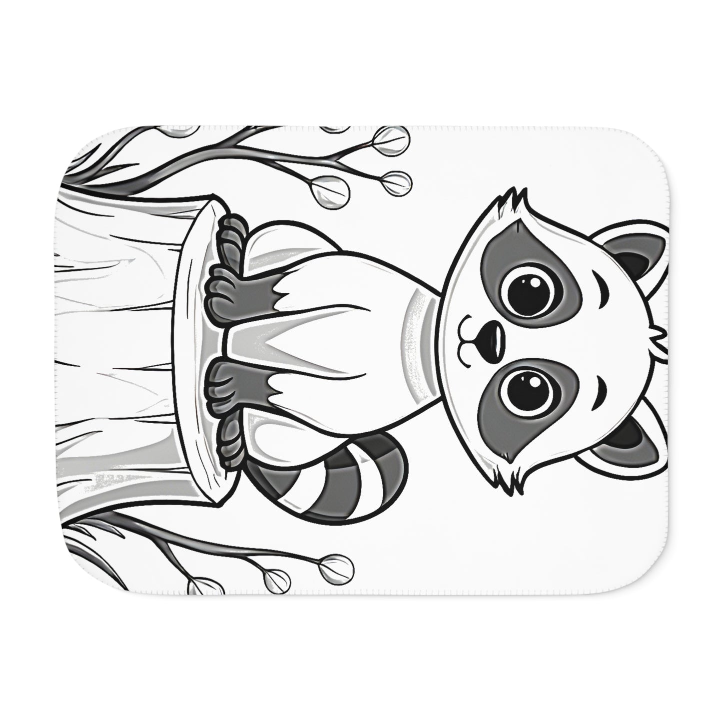 Blanket Coloring Kit with 10 Fabric Markers - Raccoon