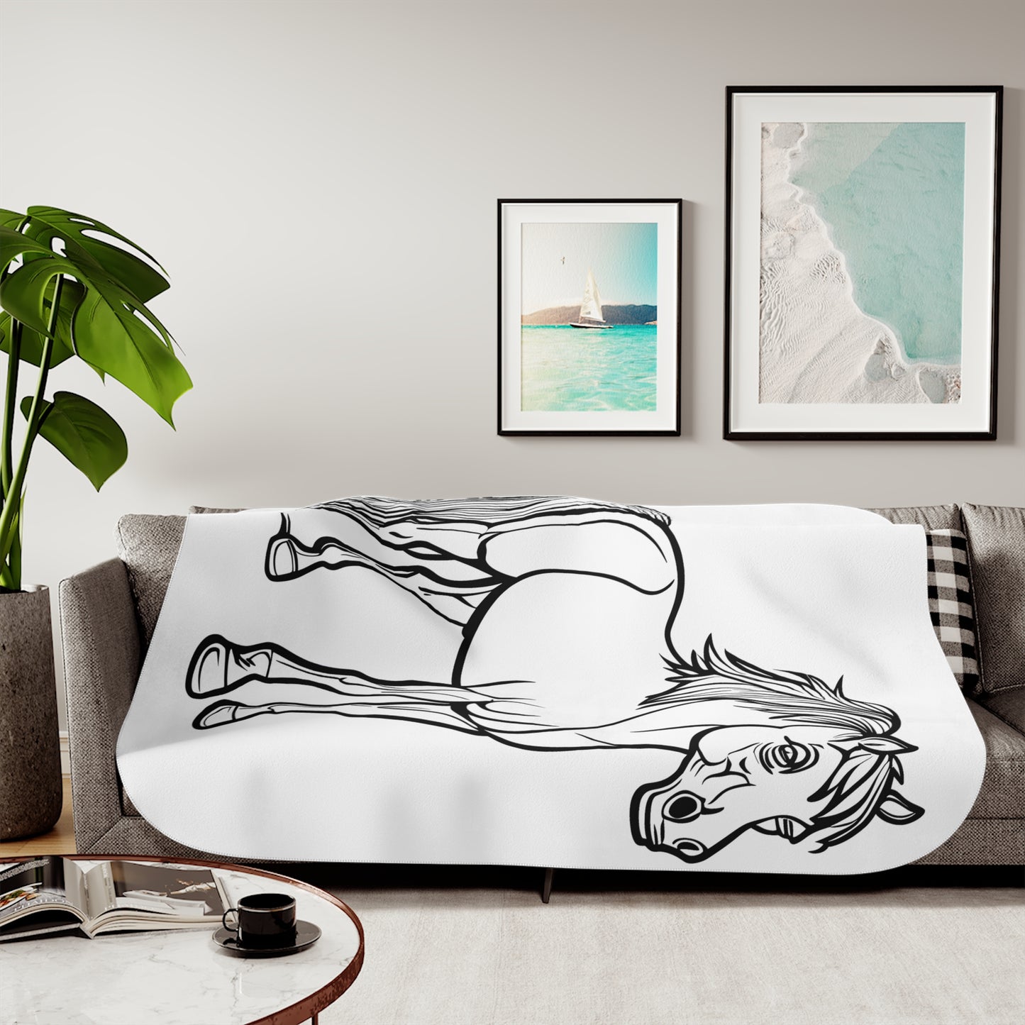 Blanket Coloring Kit with 10 Fabric Markers - Standing Horse