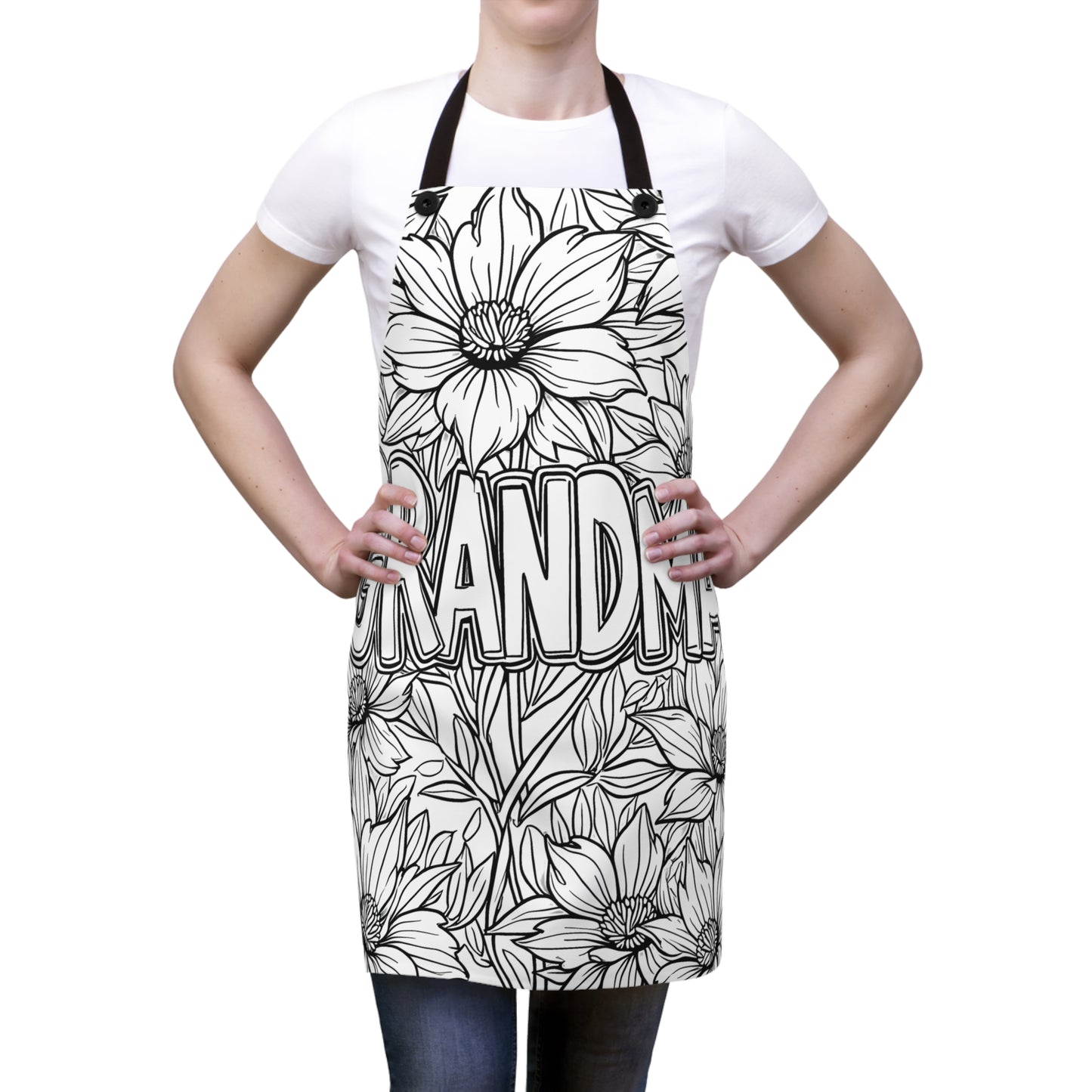 Apron Coloring Kit with 10 Fabric Markers - Grandma