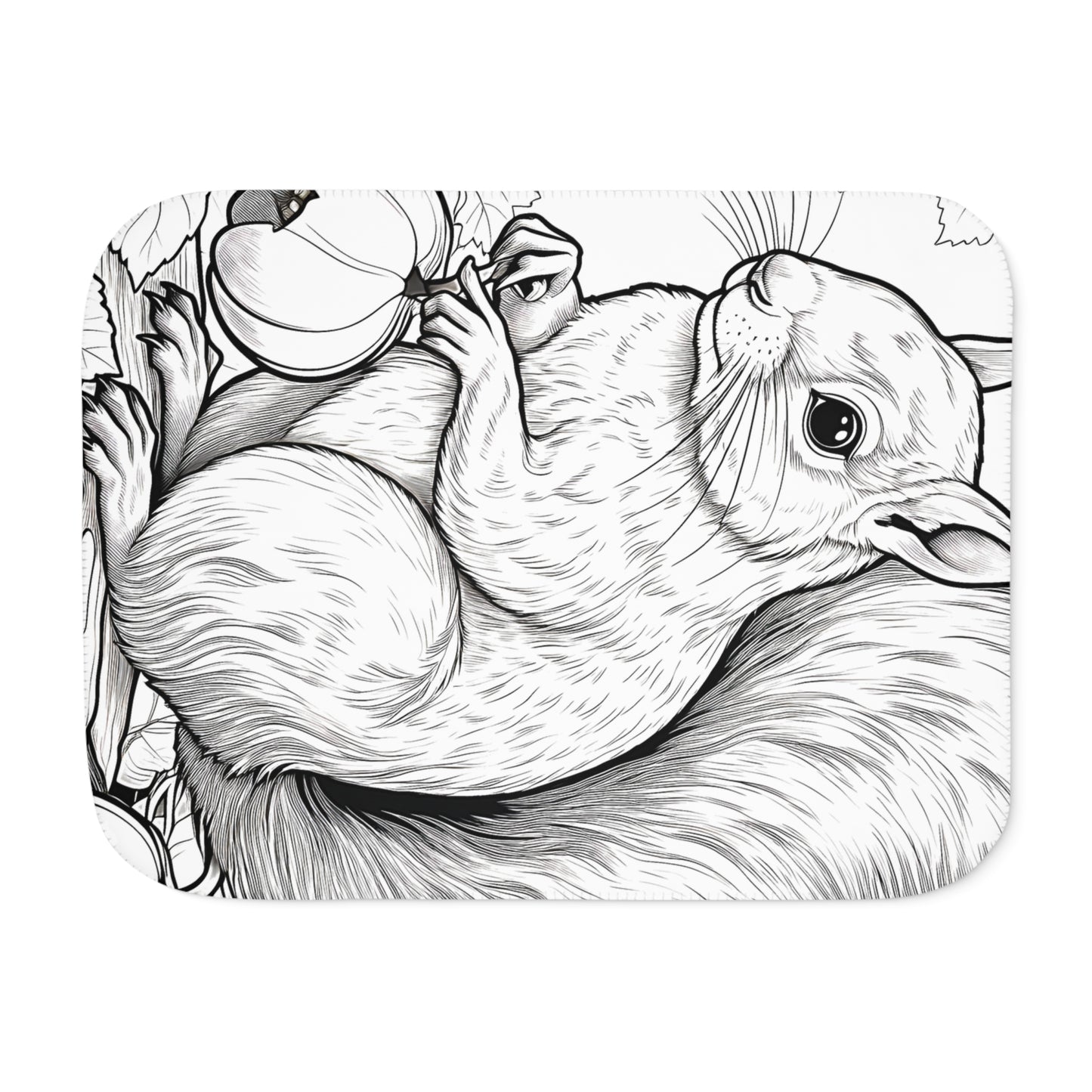 Blanket Coloring Kit with 10 Fabric Markers - Squirrel