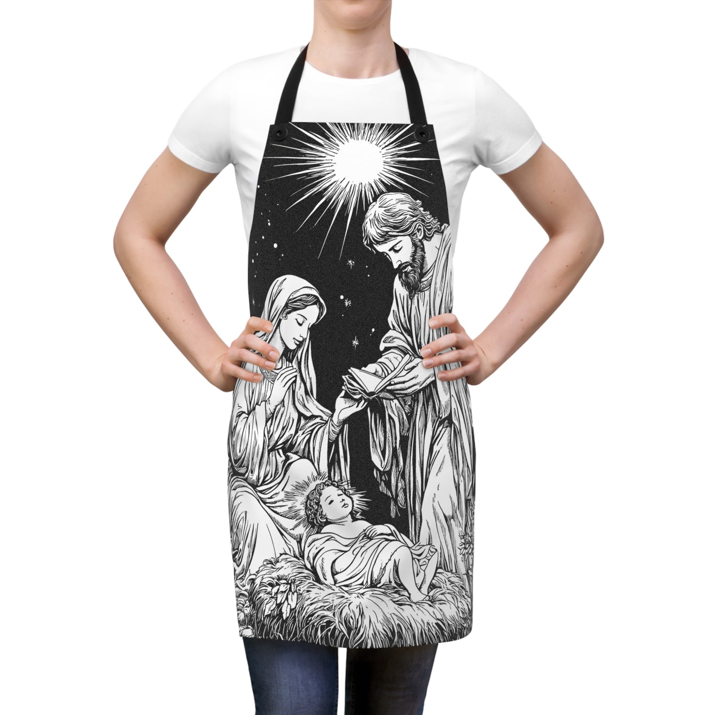 Apron Coloring Kit with 10 Fabric Markers - Nativity Scene