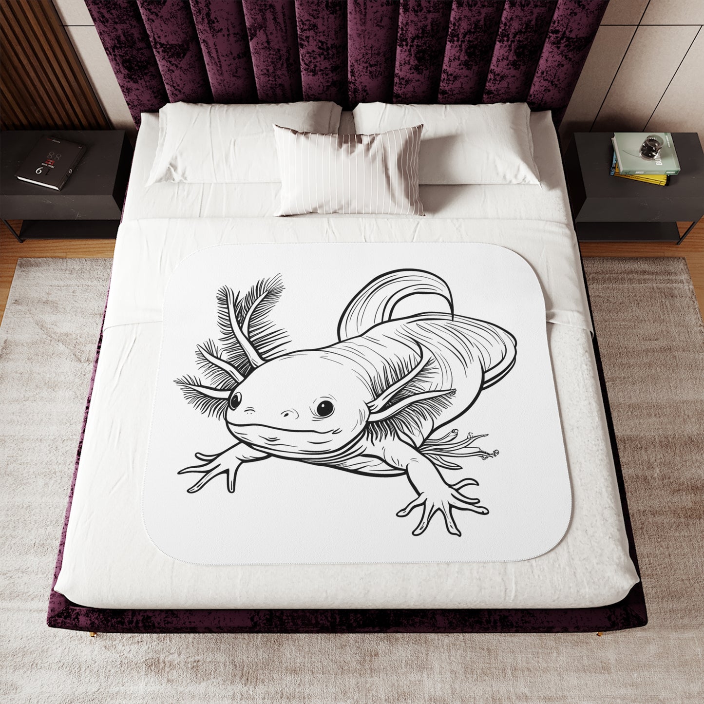 Blanket Coloring Kit with 10 Fabric Markers - Axolotl