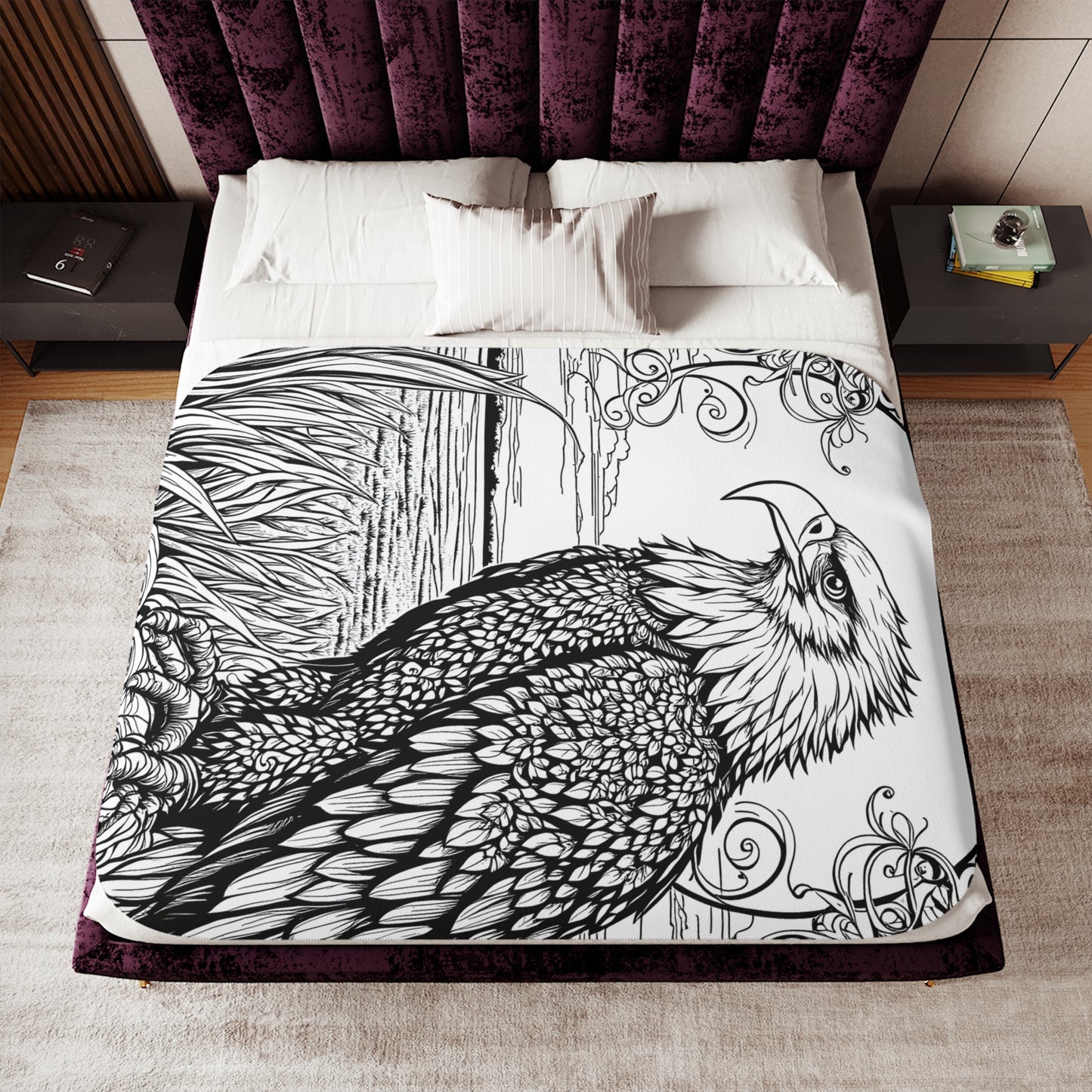 Blanket Coloring Kit with 10 Fabric Markers - Eagle