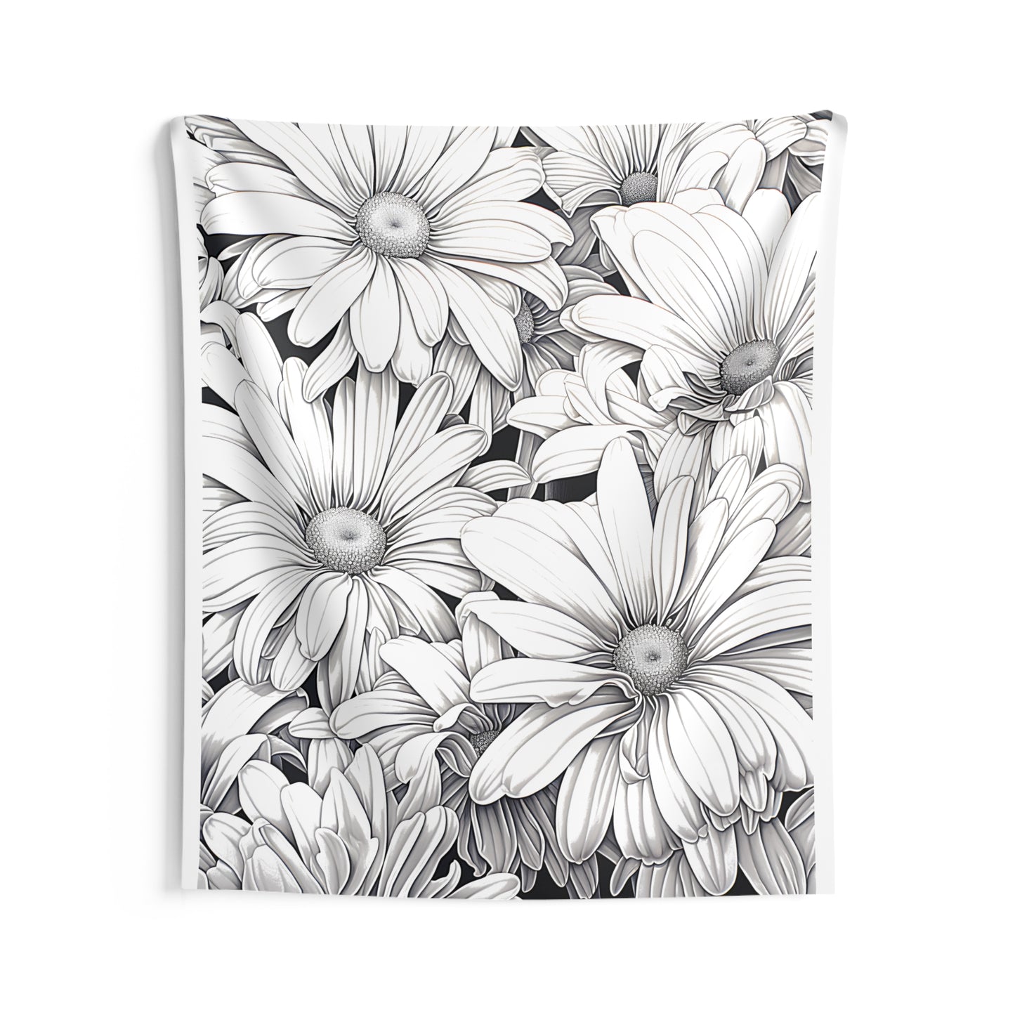 Indoor Wall Tapestries Coloring Kit with 10 Fabric Markers - Daisies