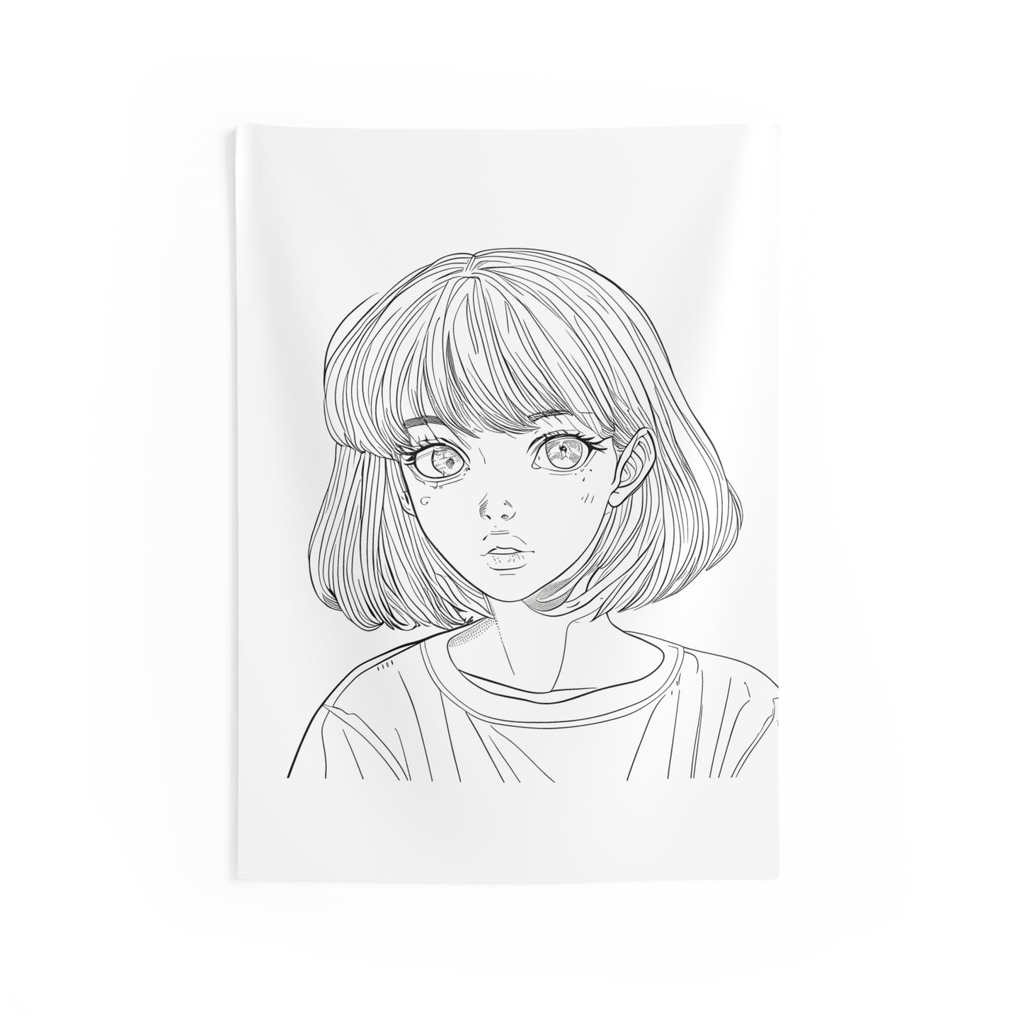 Indoor Wall Tapestries Coloring Kit with 10 Fabric Markers - Anime
