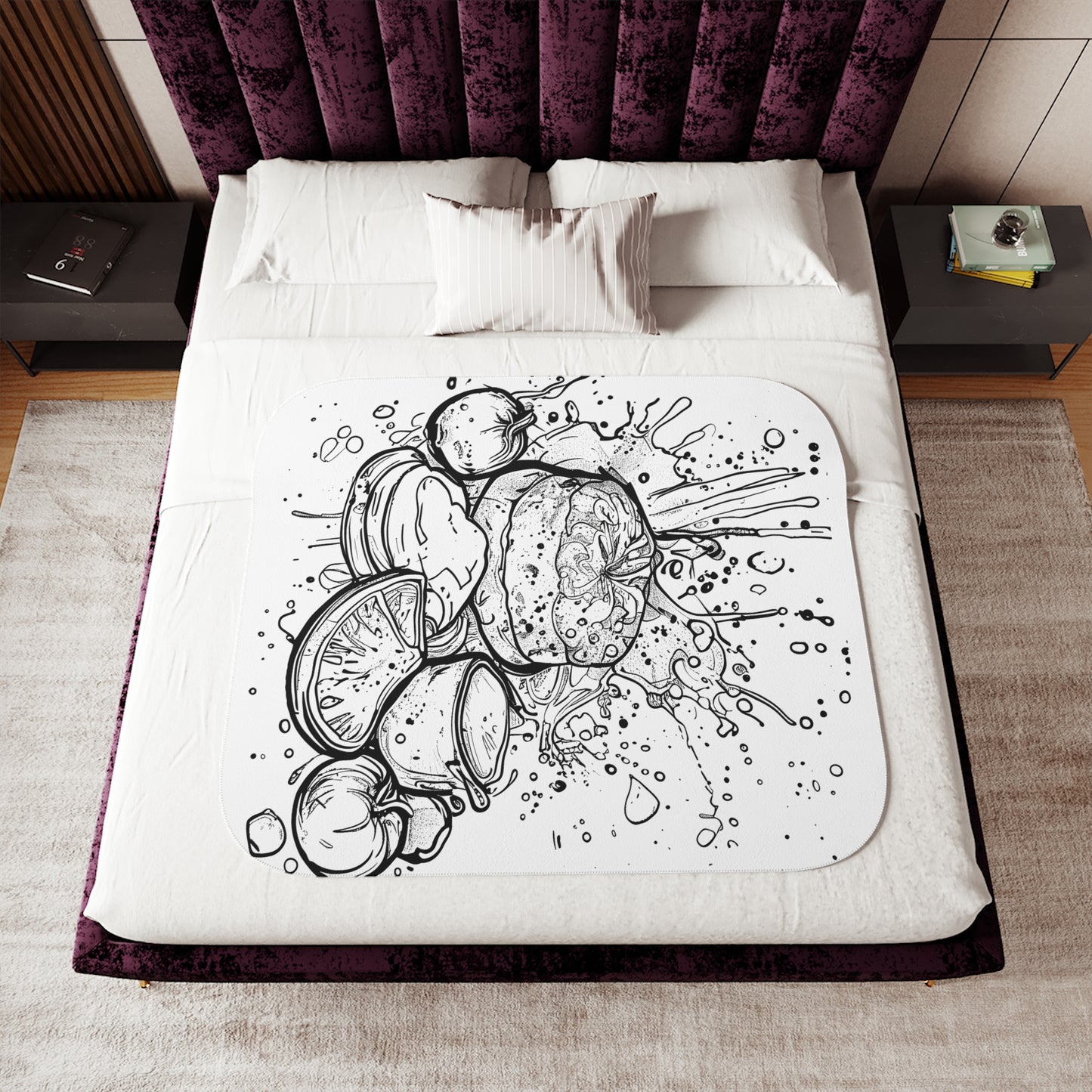 Blanket Coloring Kit with 10 Fabric Markers - Fruit and Bread