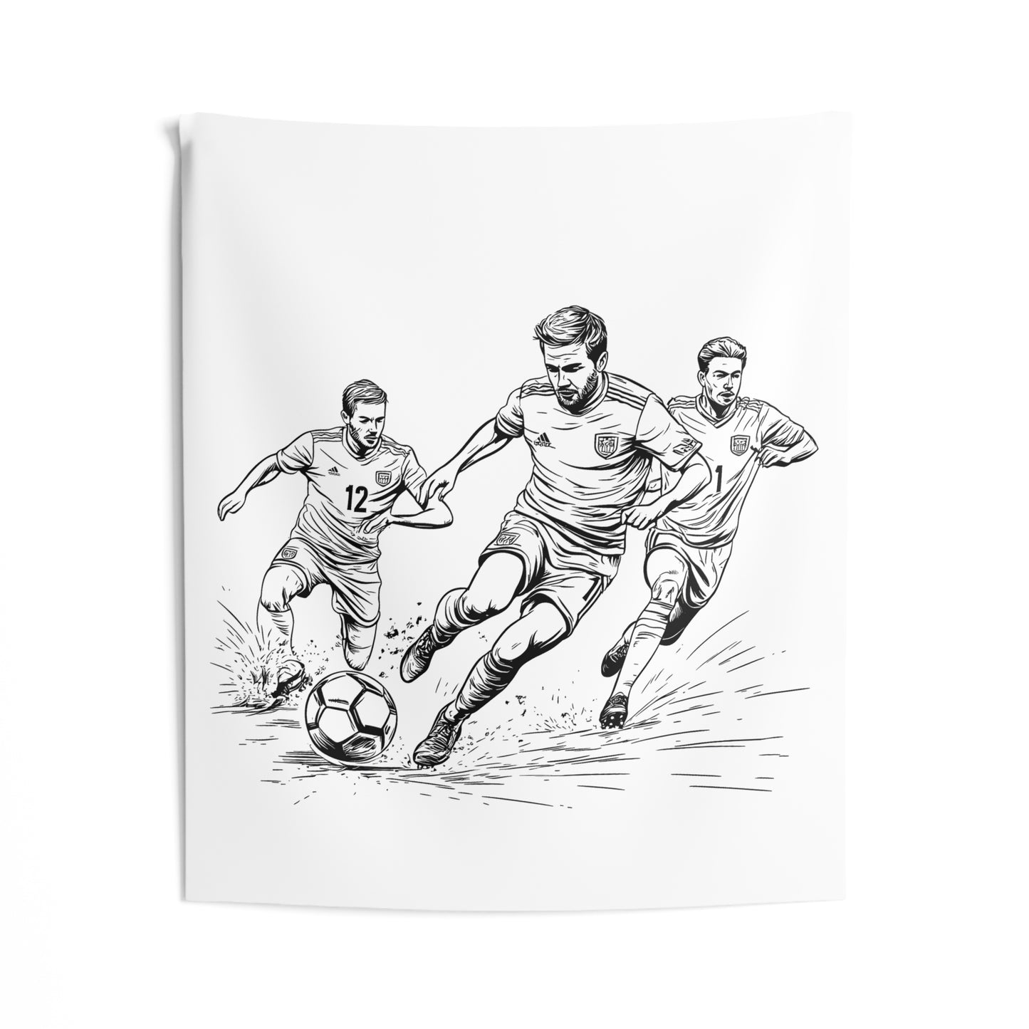 Indoor Wall Tapestries Coloring Kit with 10 Fabric Markers - Football