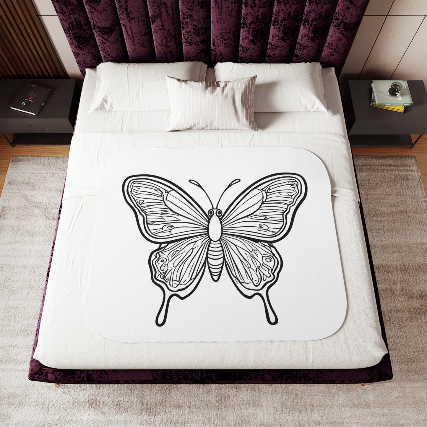 Blanket Coloring Kit with 10 Fabric Markers - Butterfly