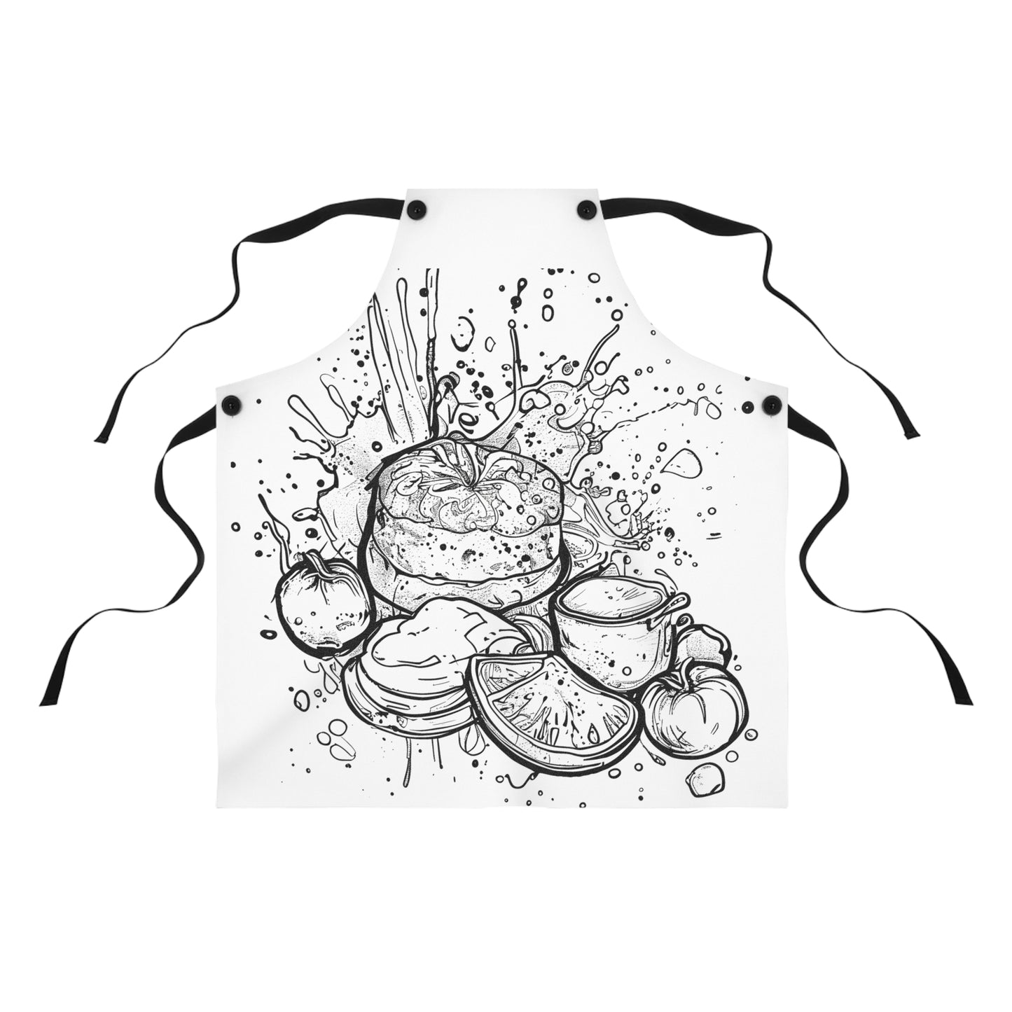 Apron Coloring Kit with 10 Fabric Markers - Fruit and Bread