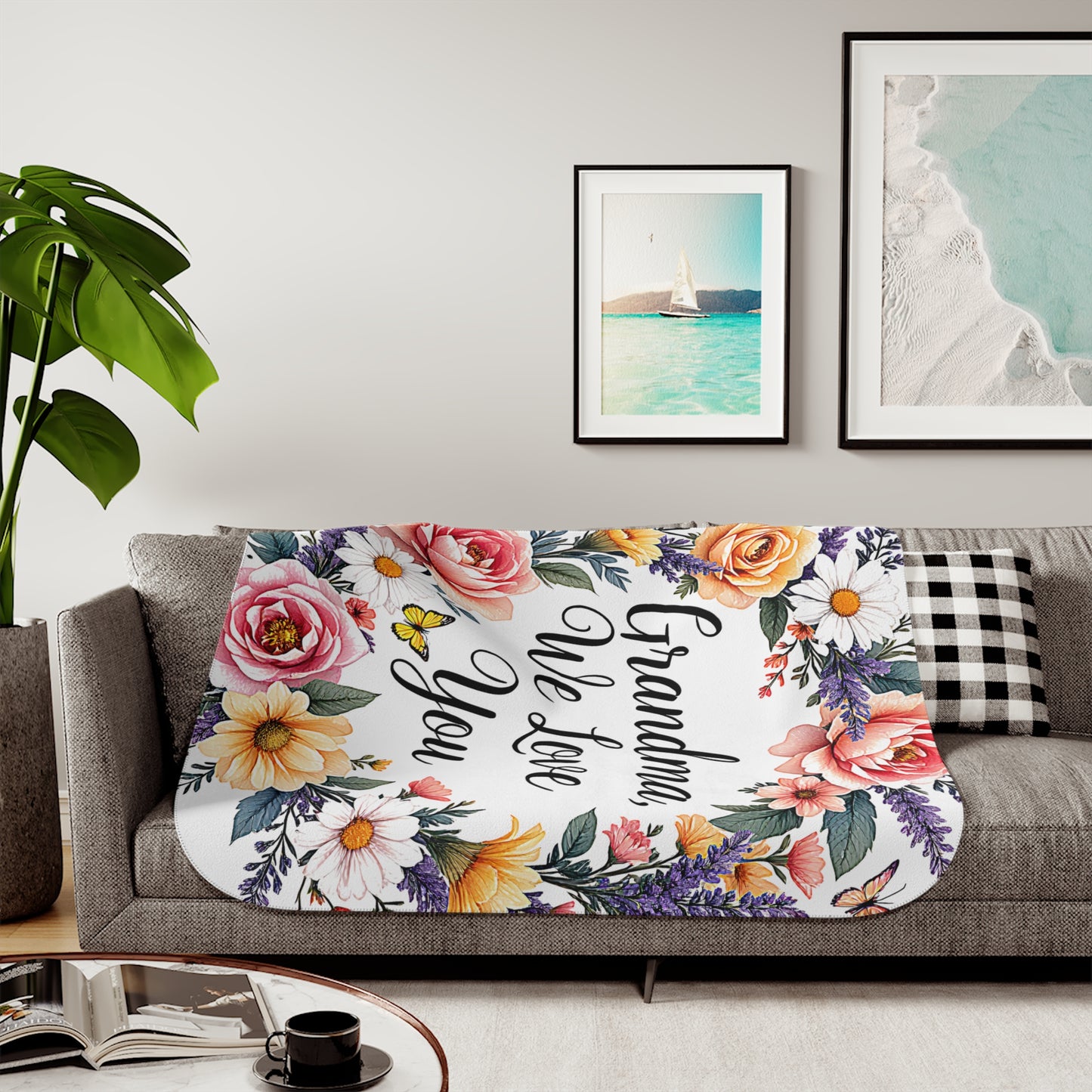 Blanket Colorful Graphic Design - Love for Grandma