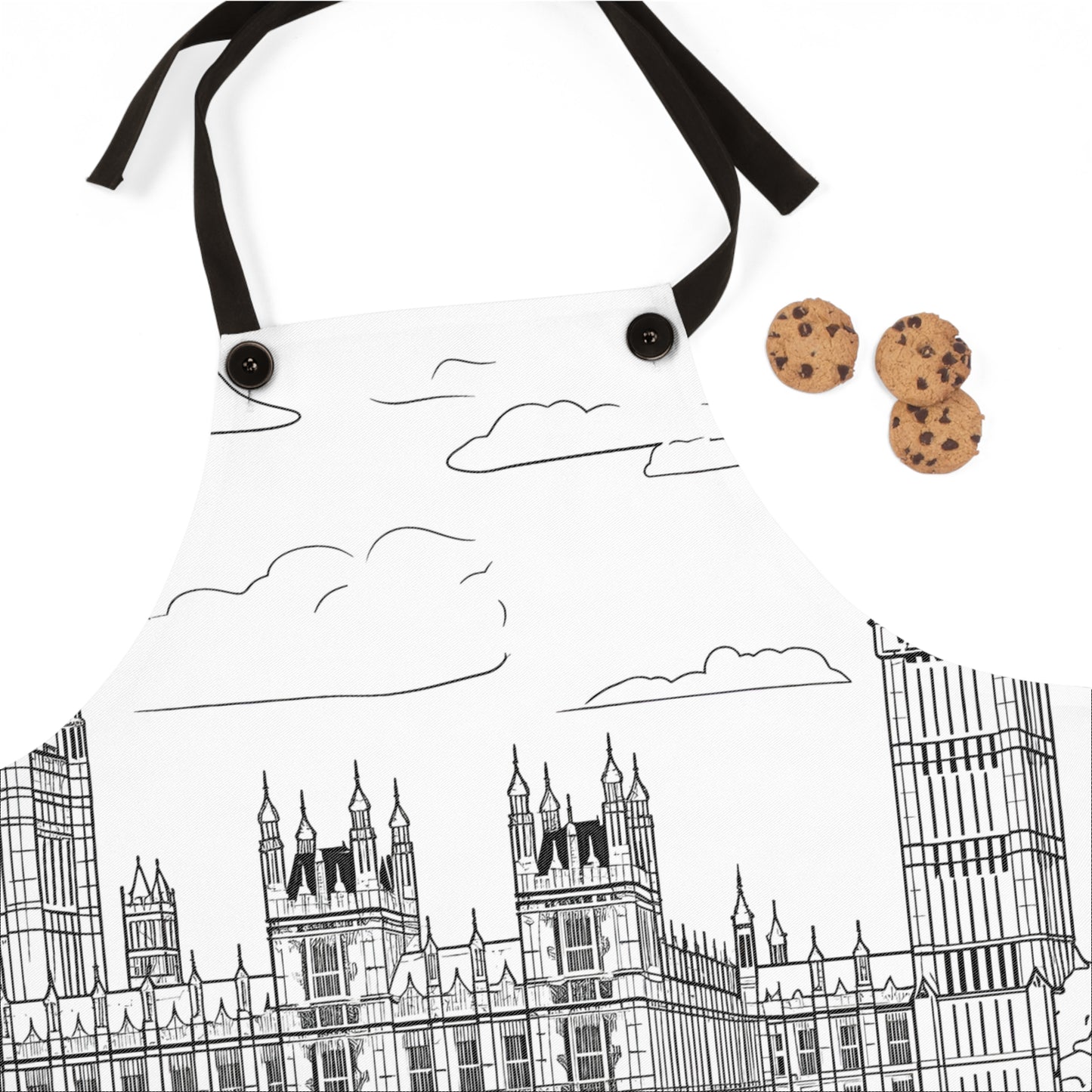 Apron Coloring Kit with 10 Fabric Markers - London