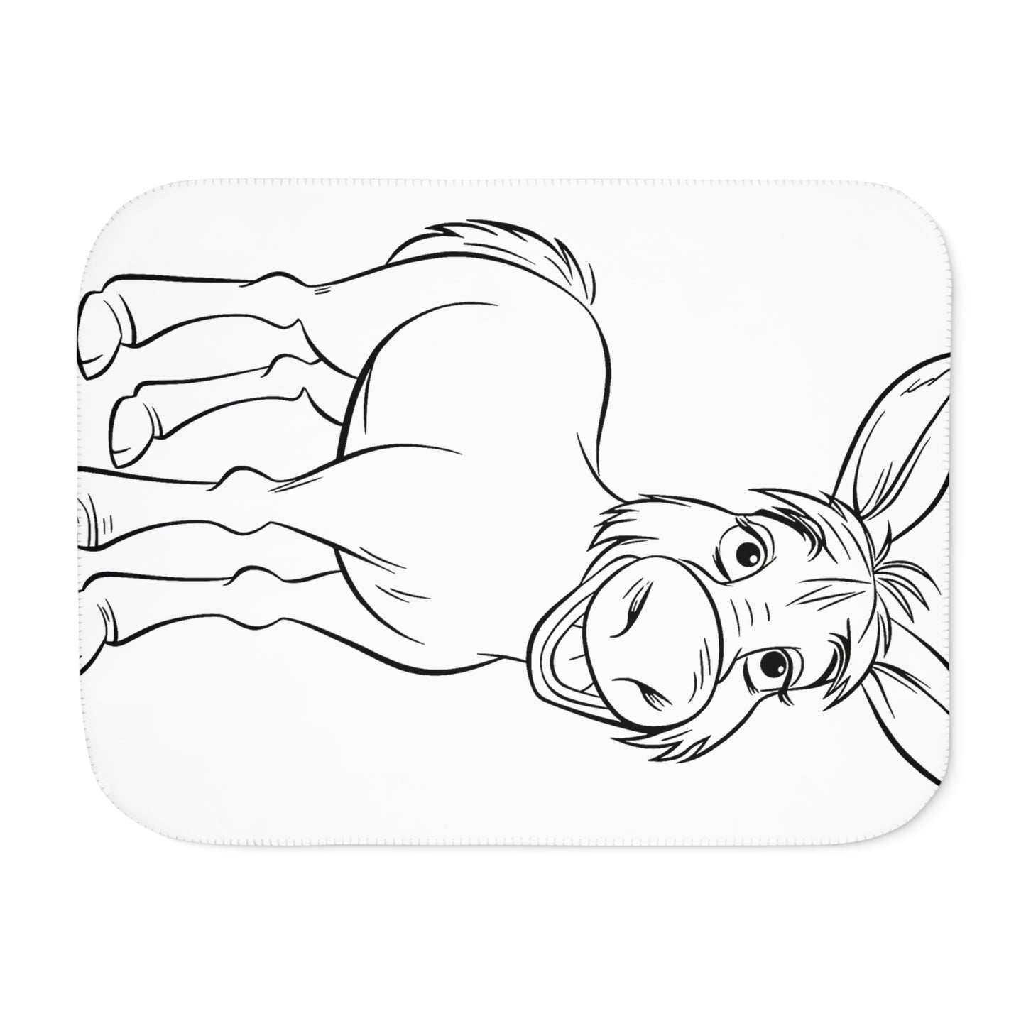 Blanket Coloring Kit with 10 Fabric Markers - Donkey