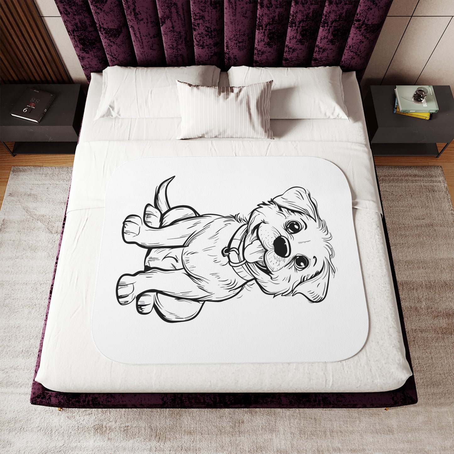 Blanket Coloring Kit with 10 Fabric Markers - Puppy