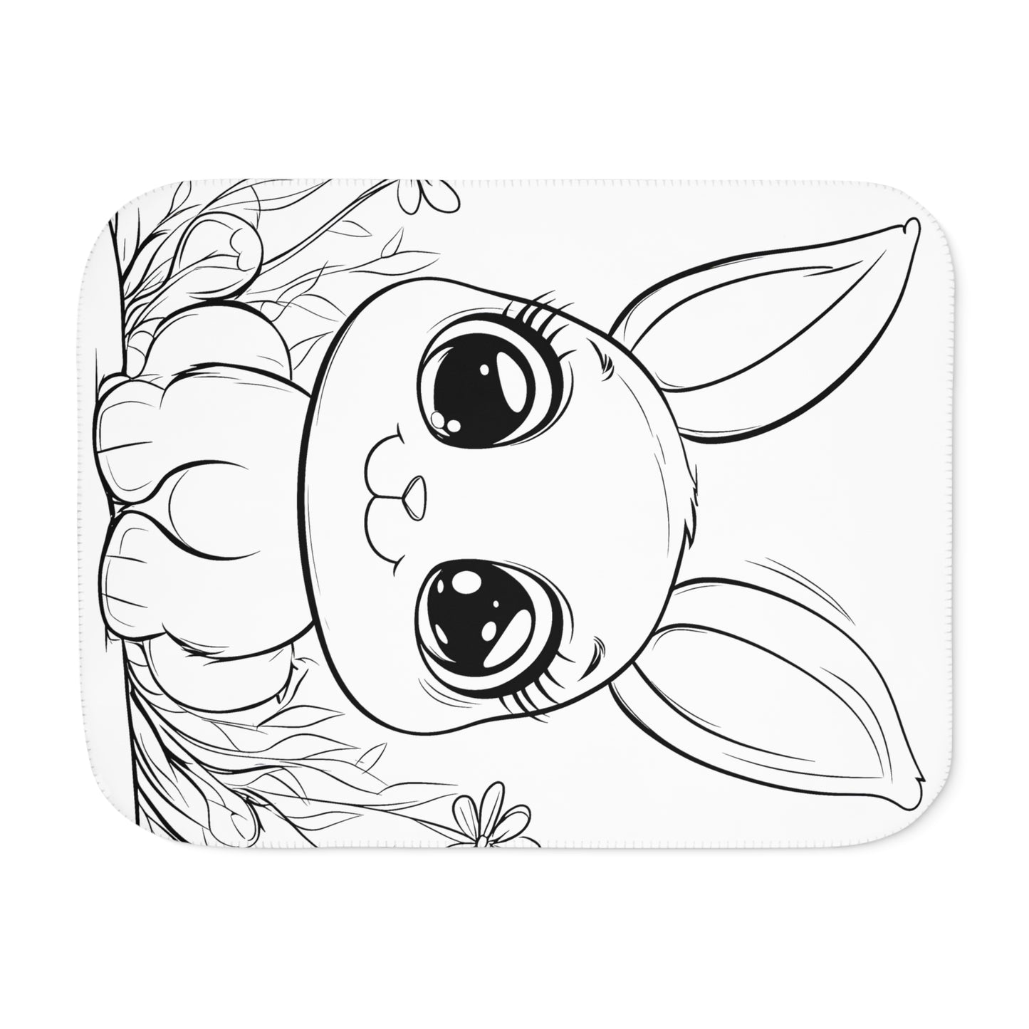 Blanket Coloring Kit with 10 Fabric Markers - Cute Bunny