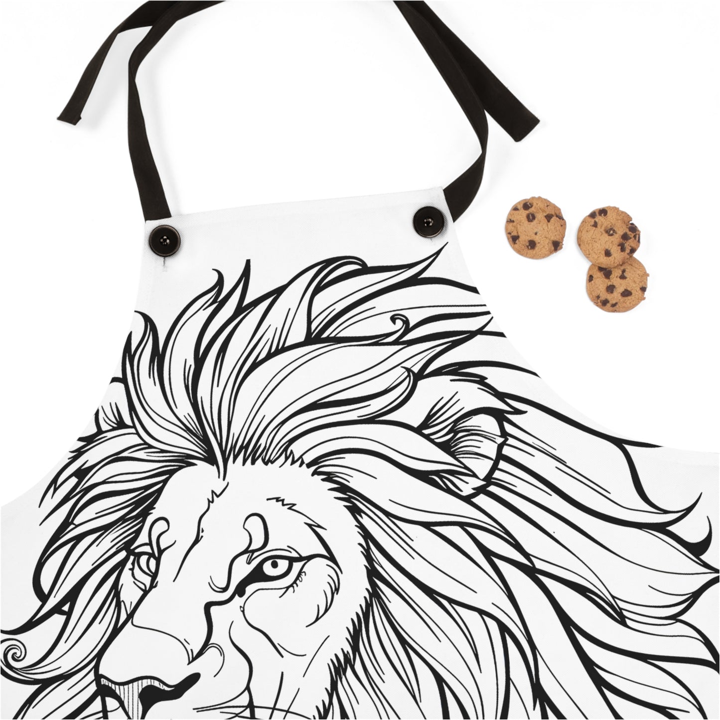 Apron Coloring Kit with 10 Fabric Markers - Lion