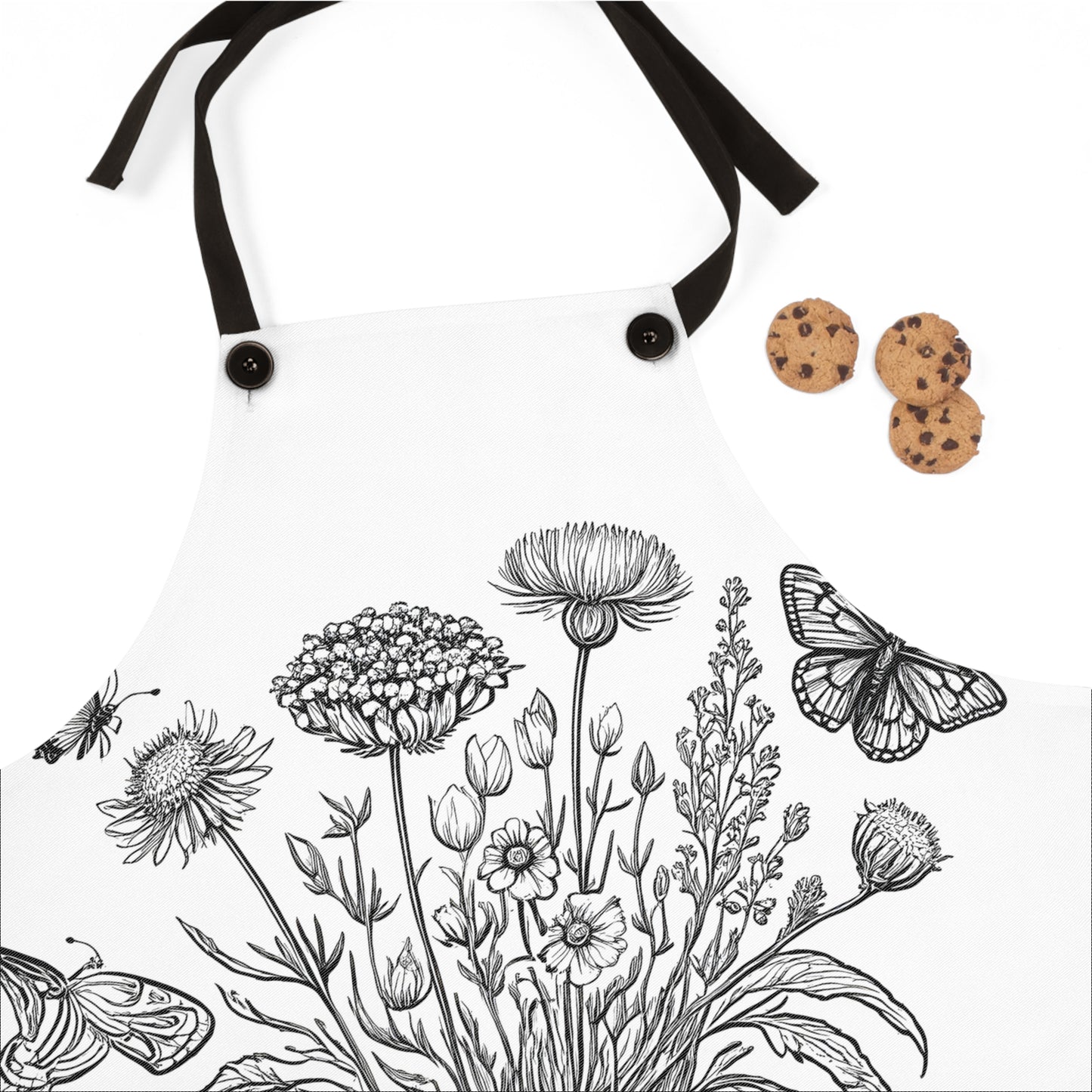 Apron Coloring Kit with 10 Fabric Markers - Wildflowers