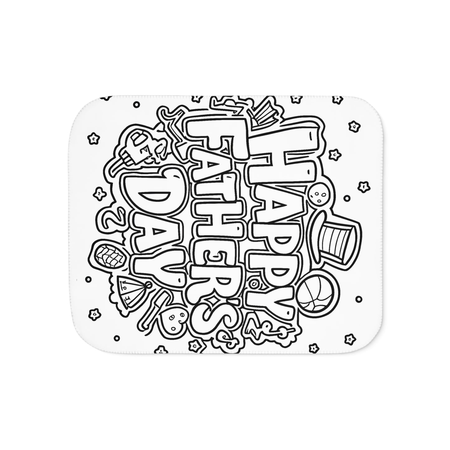 Blanket Coloring Kit with 10 Fabric Markers - Father's Day