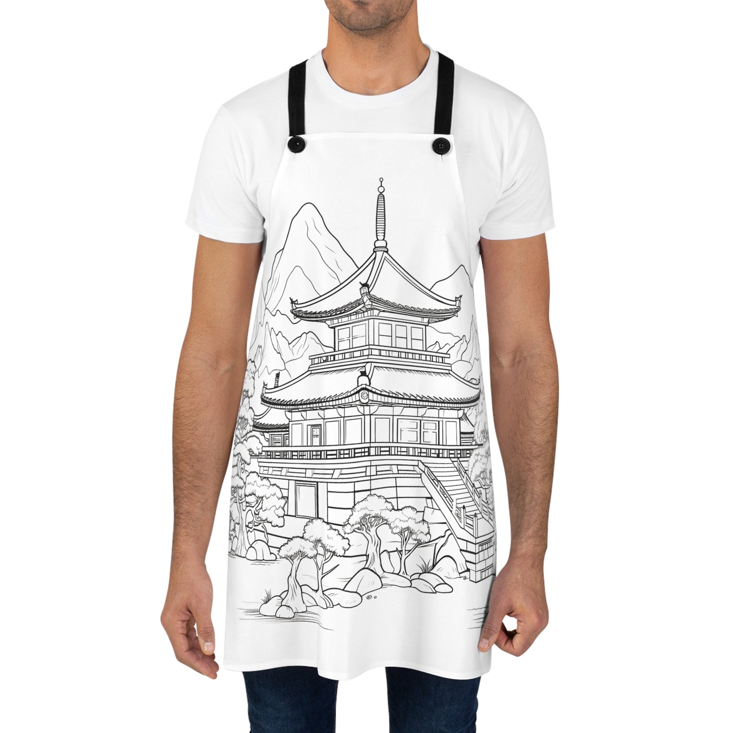 Apron Coloring Kit with 10 Fabric Markers - Pagoda