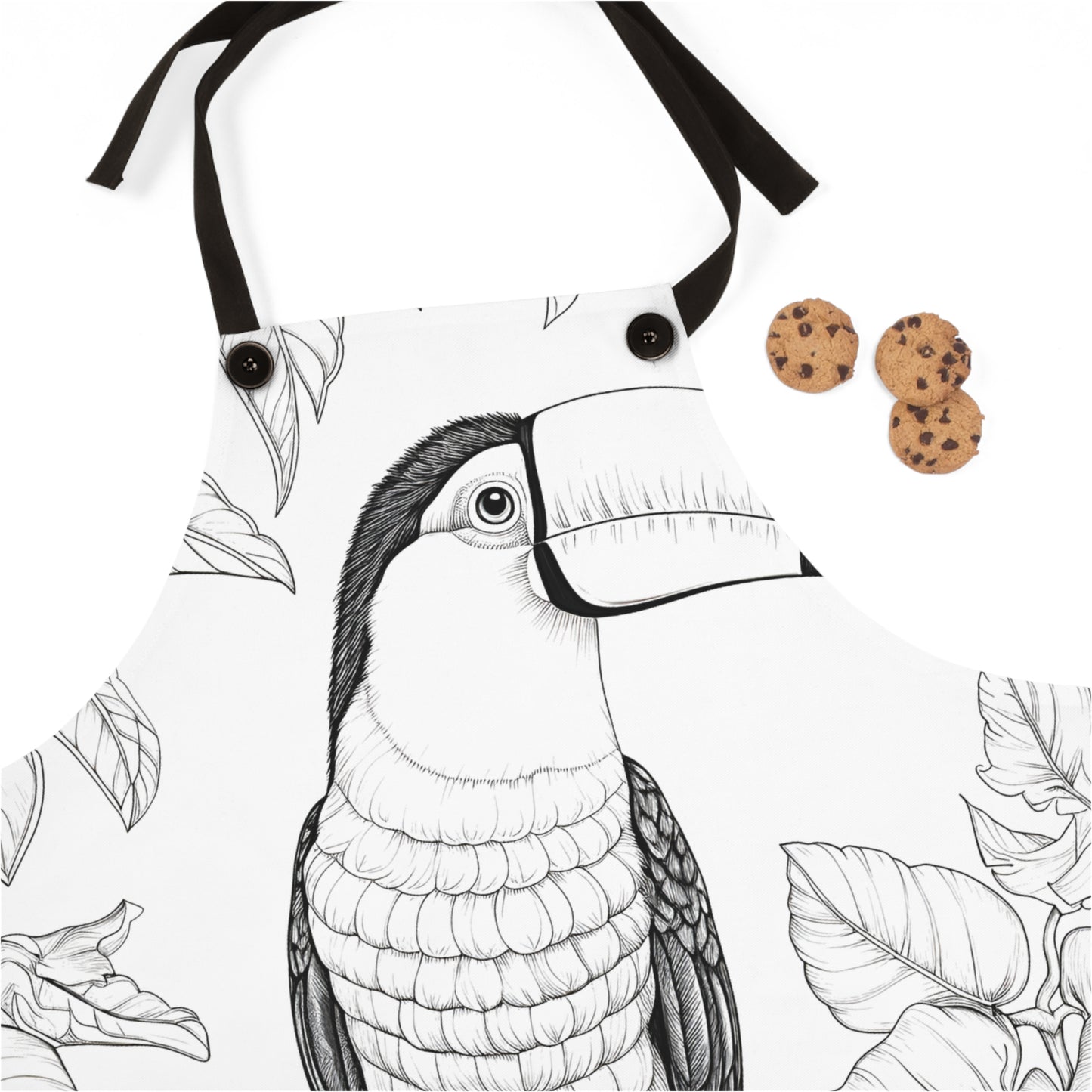 Apron Coloring Kit with 10 Fabric Markers - Toucan