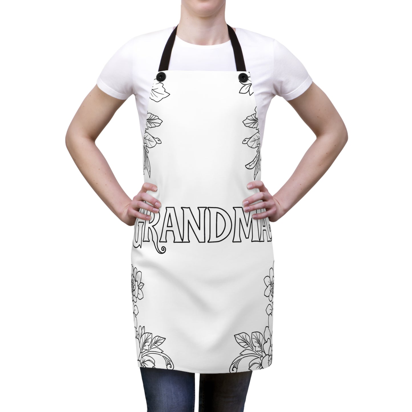 Apron Coloring Kit with 10 Fabric Markers - Grandma