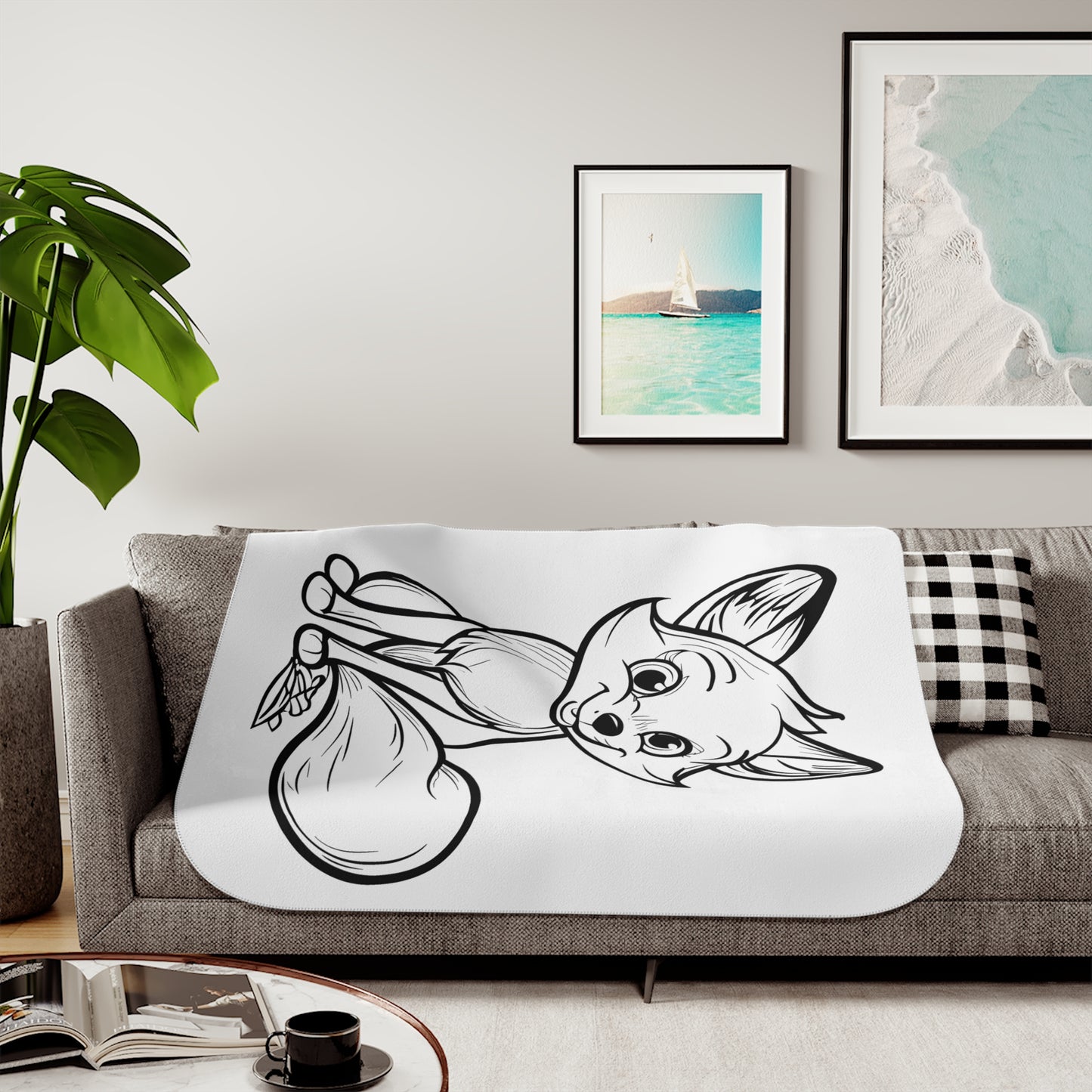 Blanket Coloring Kit with 10 Fabric Markers - Cute Fox