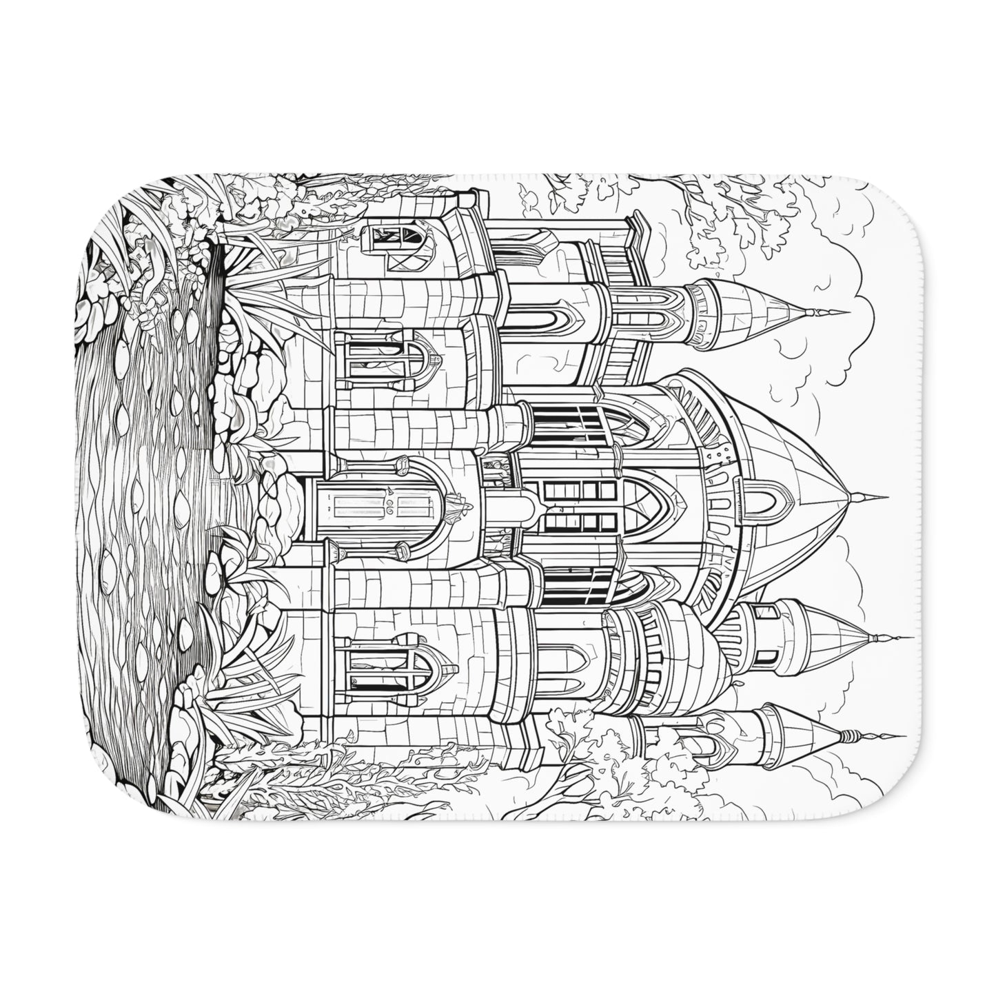 Blanket Coloring Kit with 10 Fabric Markers - Fairy Tale Castle