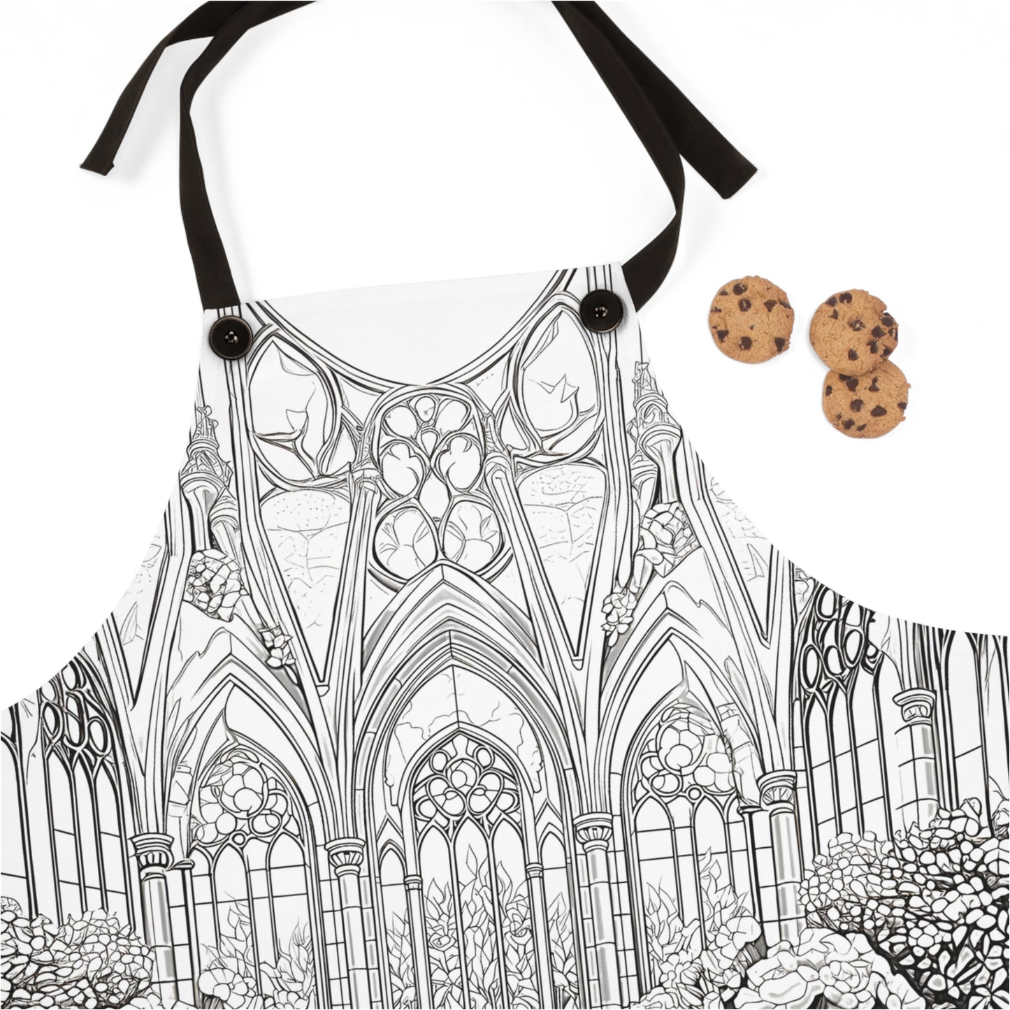 Apron Coloring Kit with 10 Fabric Markers - Castle Gardens