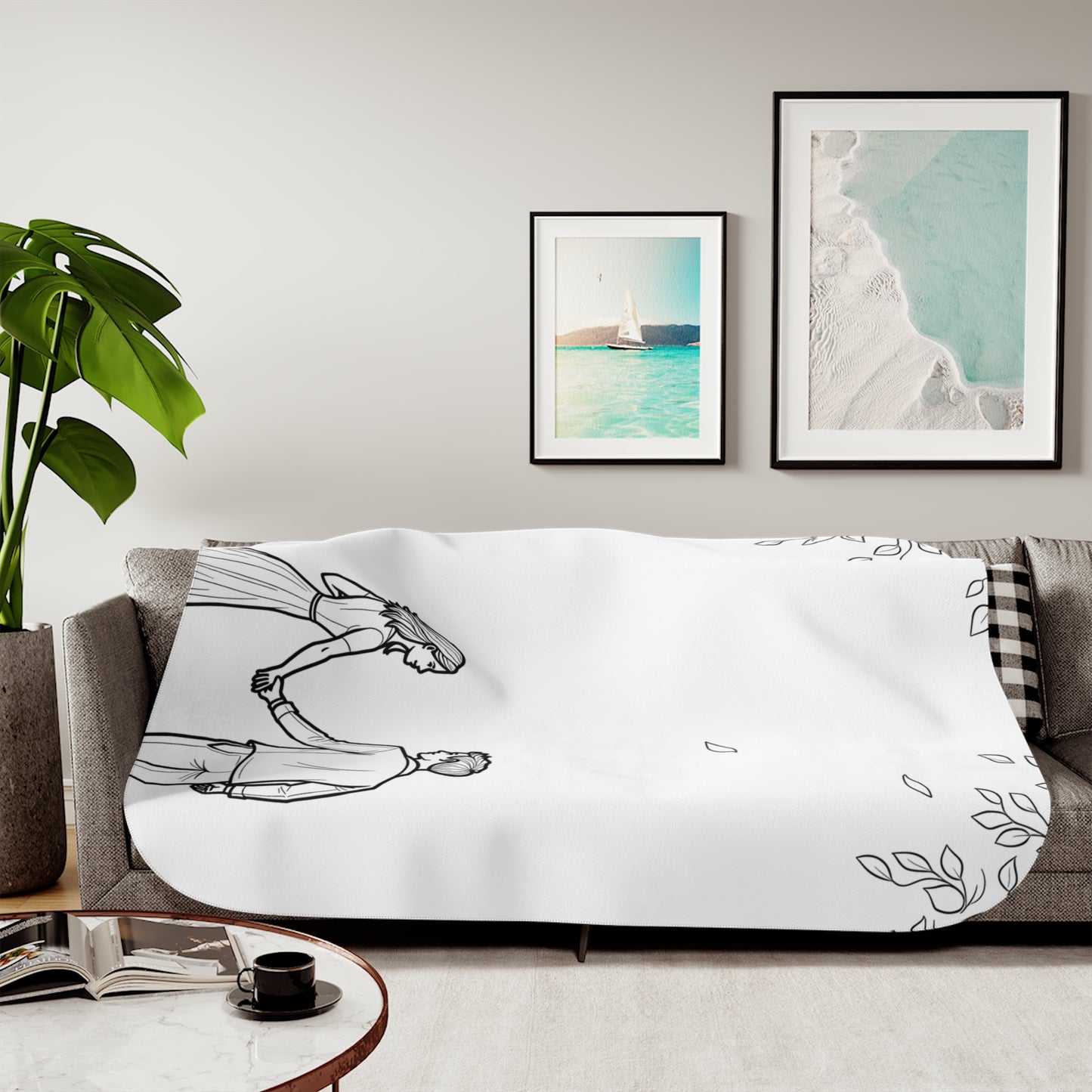 Blanket Coloring Kit with 10 Fabric Markers - Couple