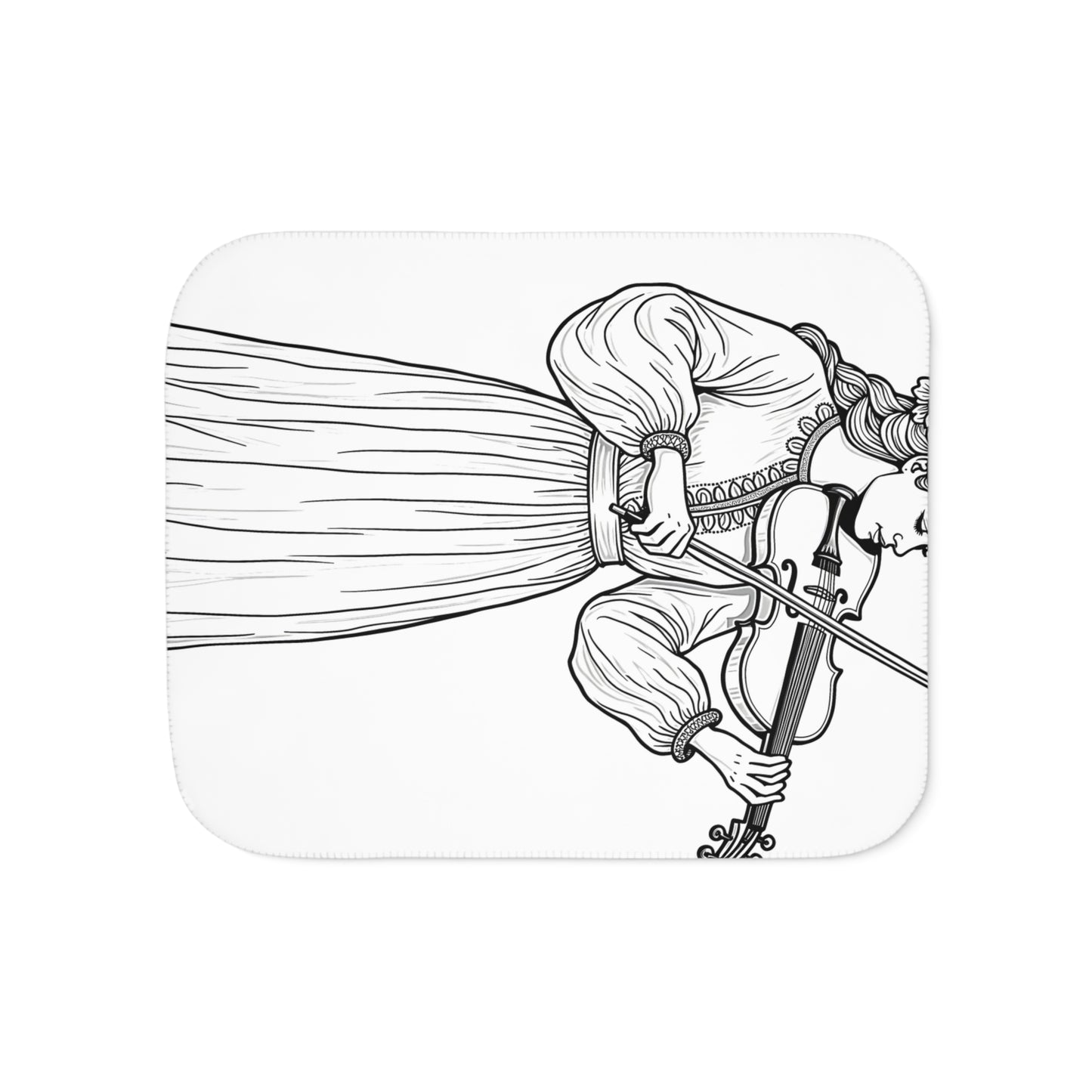 Blanket Coloring Kit with 10 Fabric Markers - Violin Player