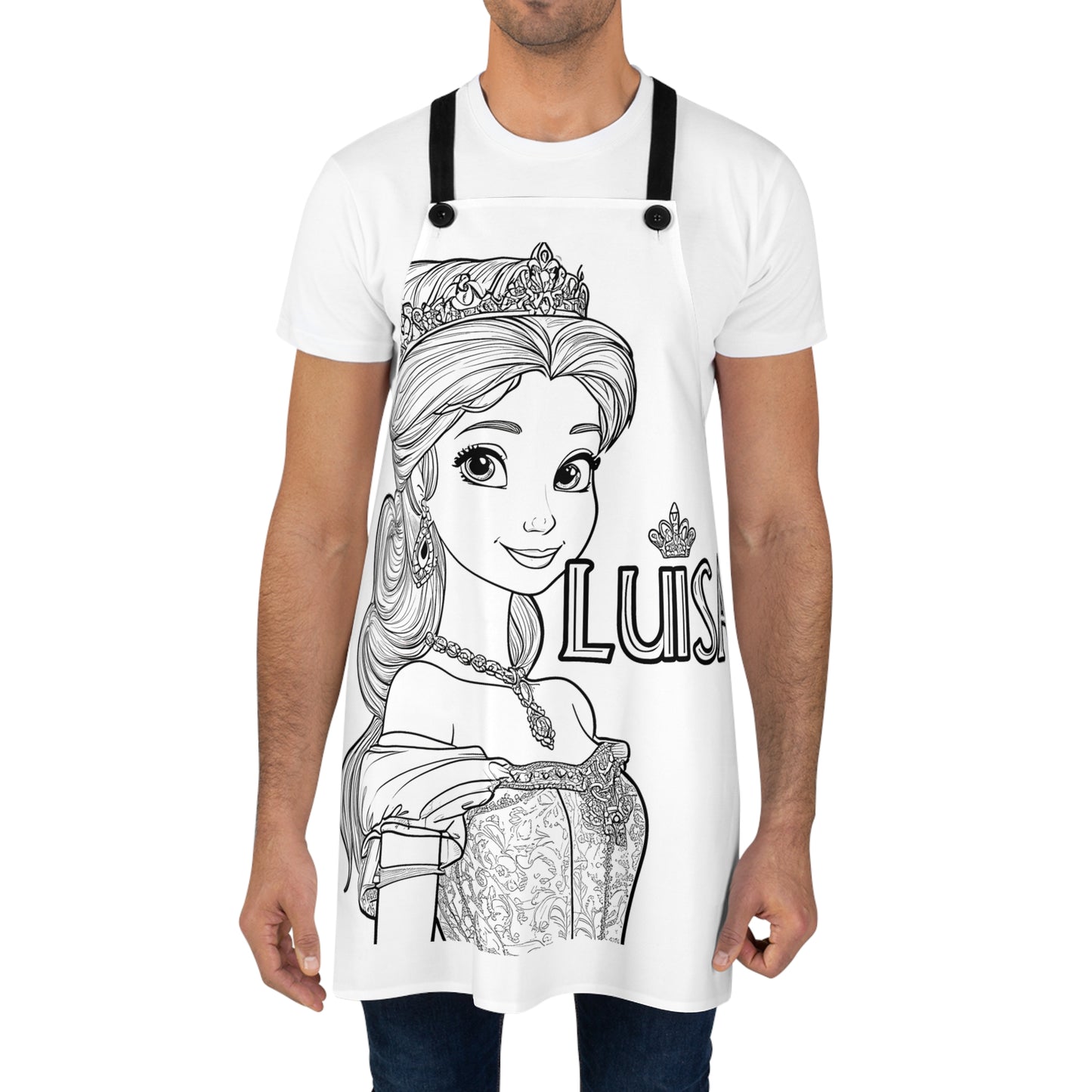 Apron Coloring Kit with 10 Fabric Markers - Princess Portrait