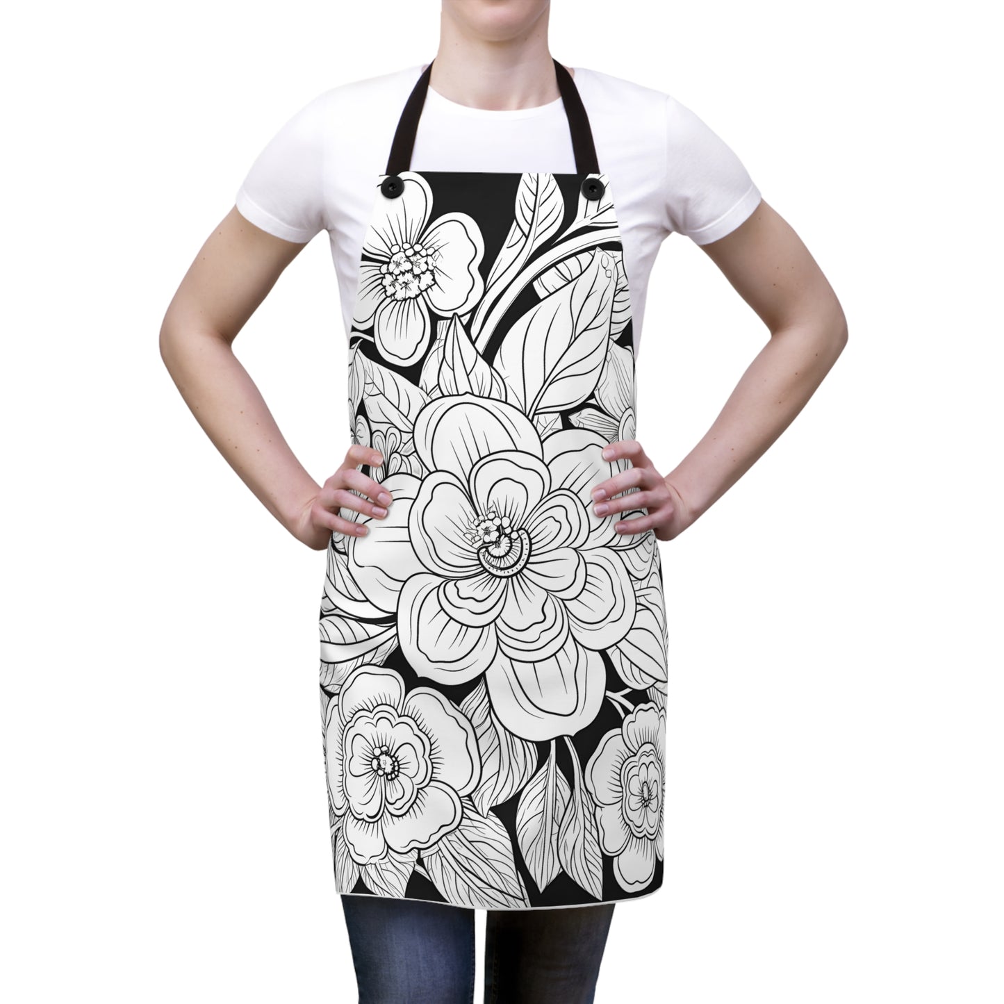 Apron Coloring Kit with 10 Fabric Markers - Floral Arrangement