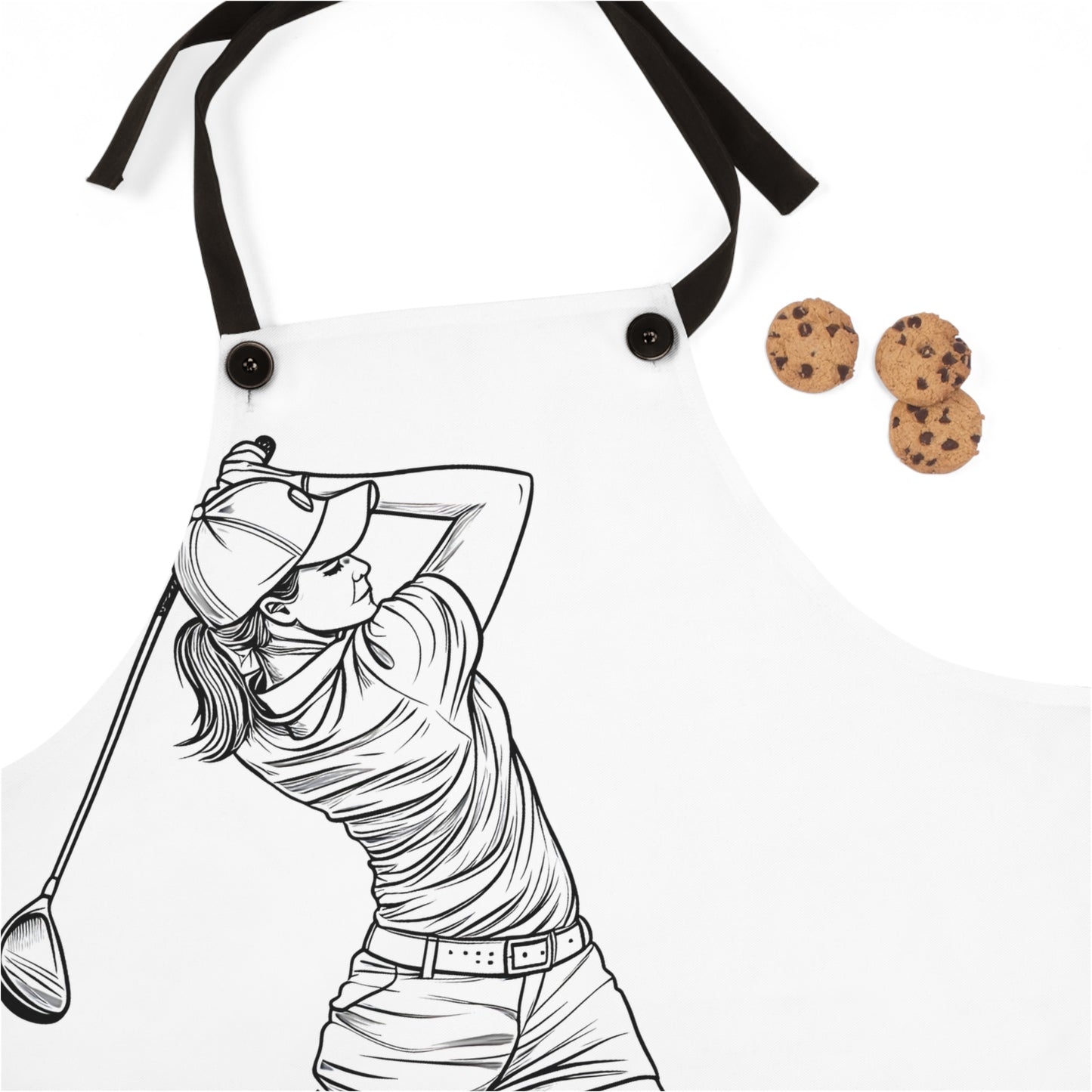 Apron Coloring Kit with 10 Fabric Markers - Female Golfer