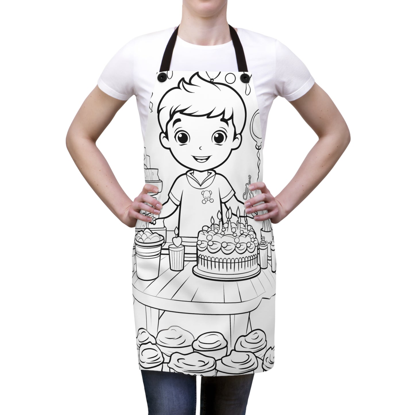 Apron Coloring Kit with 10 Fabric Markers - Birthday Party