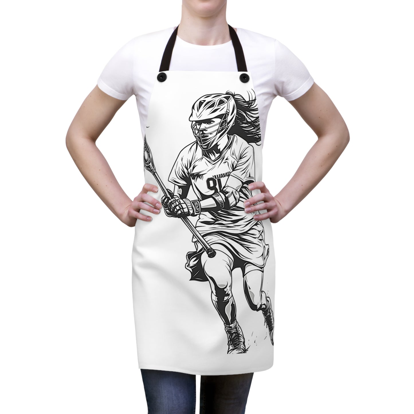 Apron Coloring Kit with 10 Fabric Markers - Lacrosse