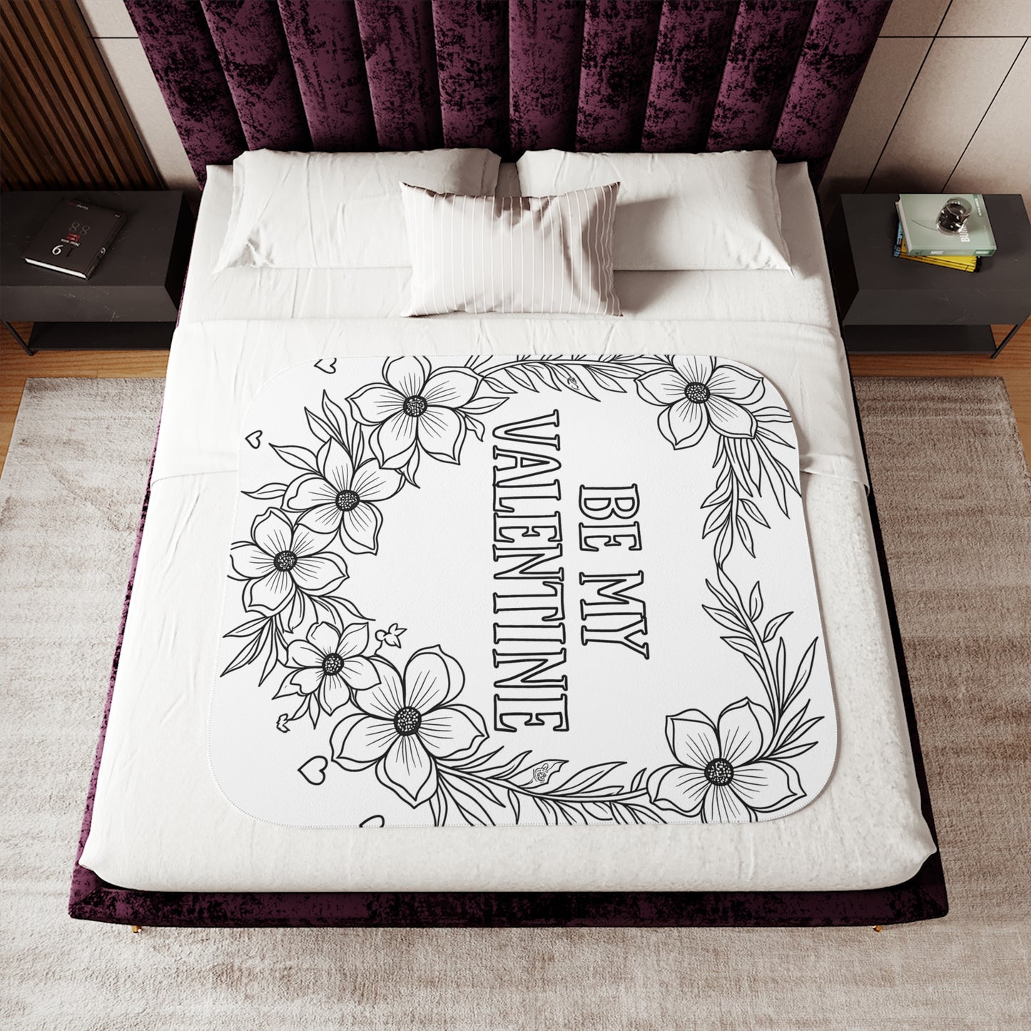 Blanket Coloring Kit with 10 Fabric Markers - Valentine's Day