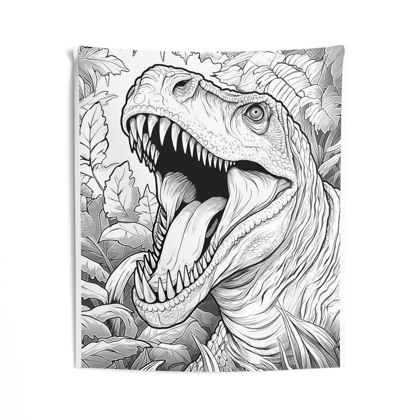 Indoor Wall Tapestries Coloring Kit with 10 Fabric Markers - T-Rex
