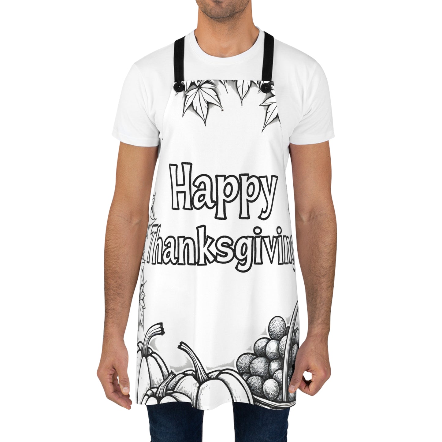 Apron Coloring Kit with 10 Fabric Markers - Thanksgiving