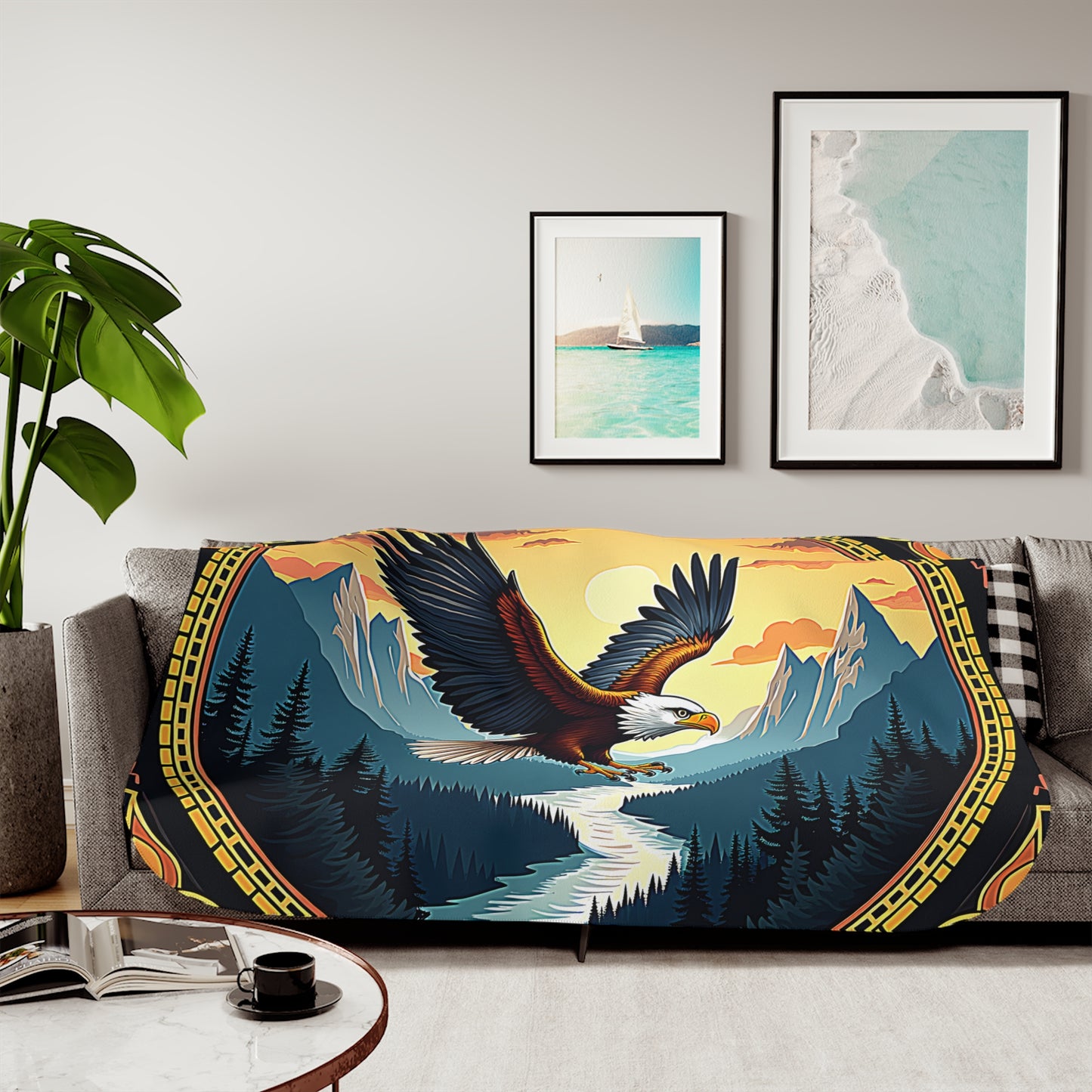 Blanket Colorful Graphic Design - Eagle