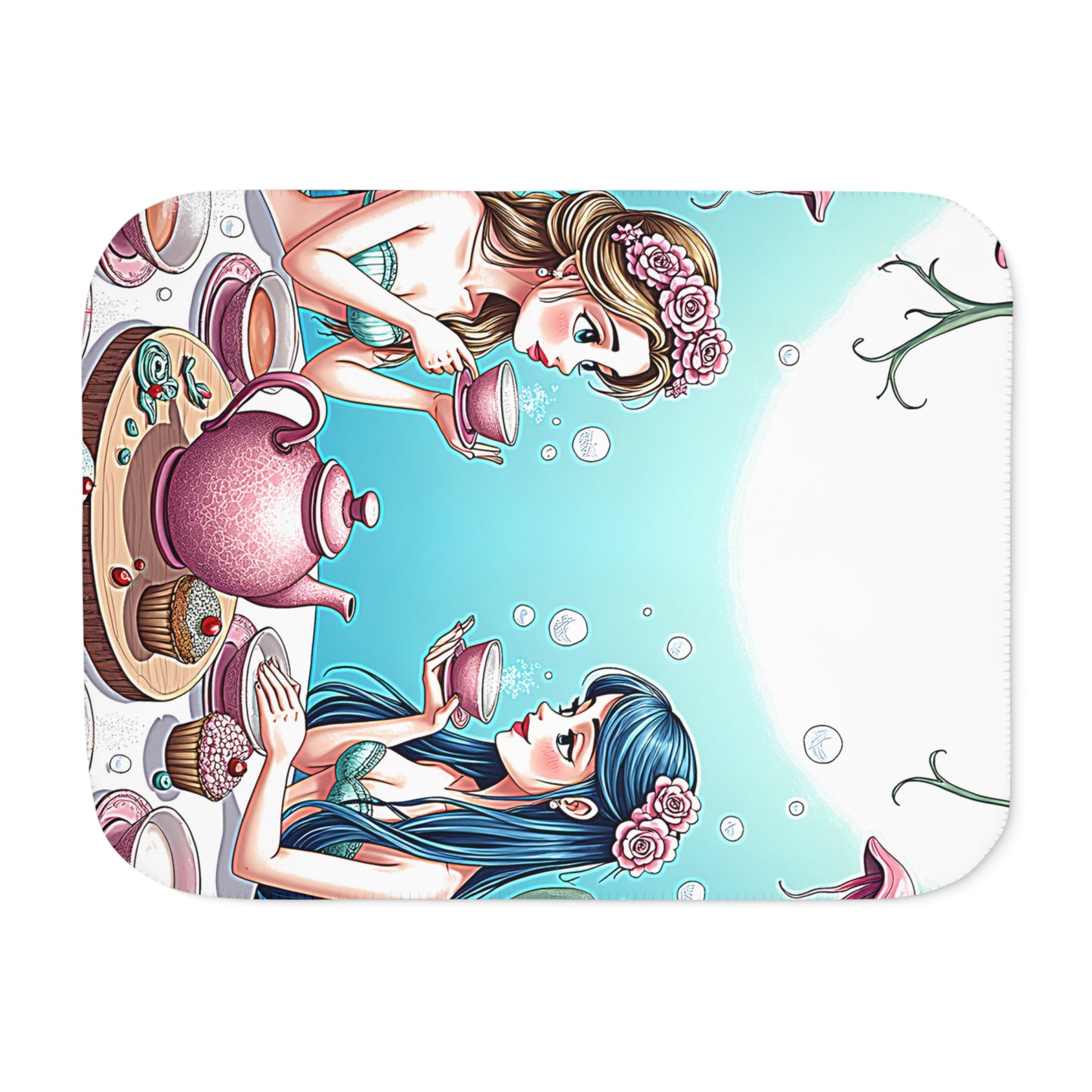 Blanket Colorful Graphic Design - Mermaid Tea Party