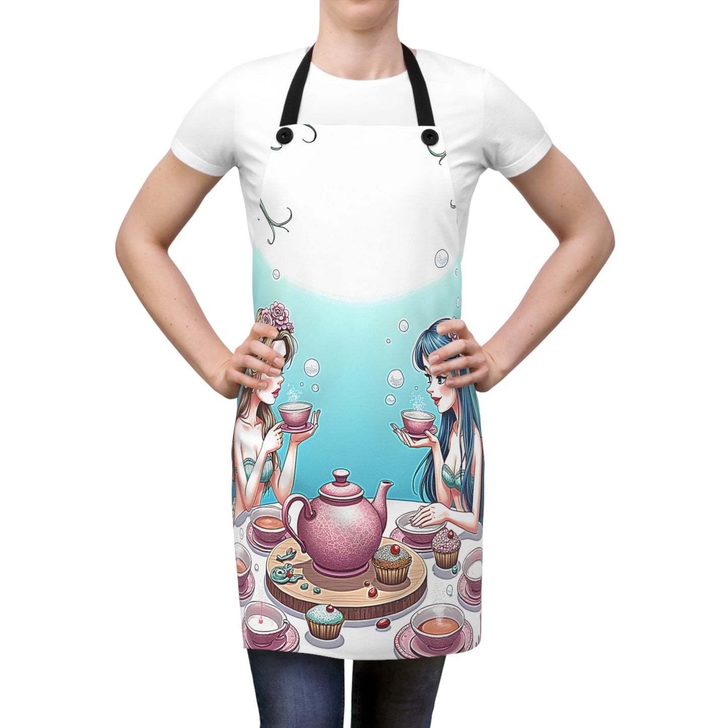 Apron Colorful Graphic Design - Mermaid Tea Party