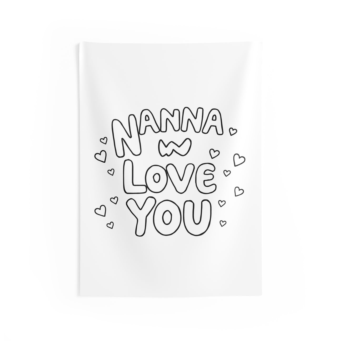 Indoor Wall Tapestries Coloring Kit with 10 Fabric Markers - Grandma