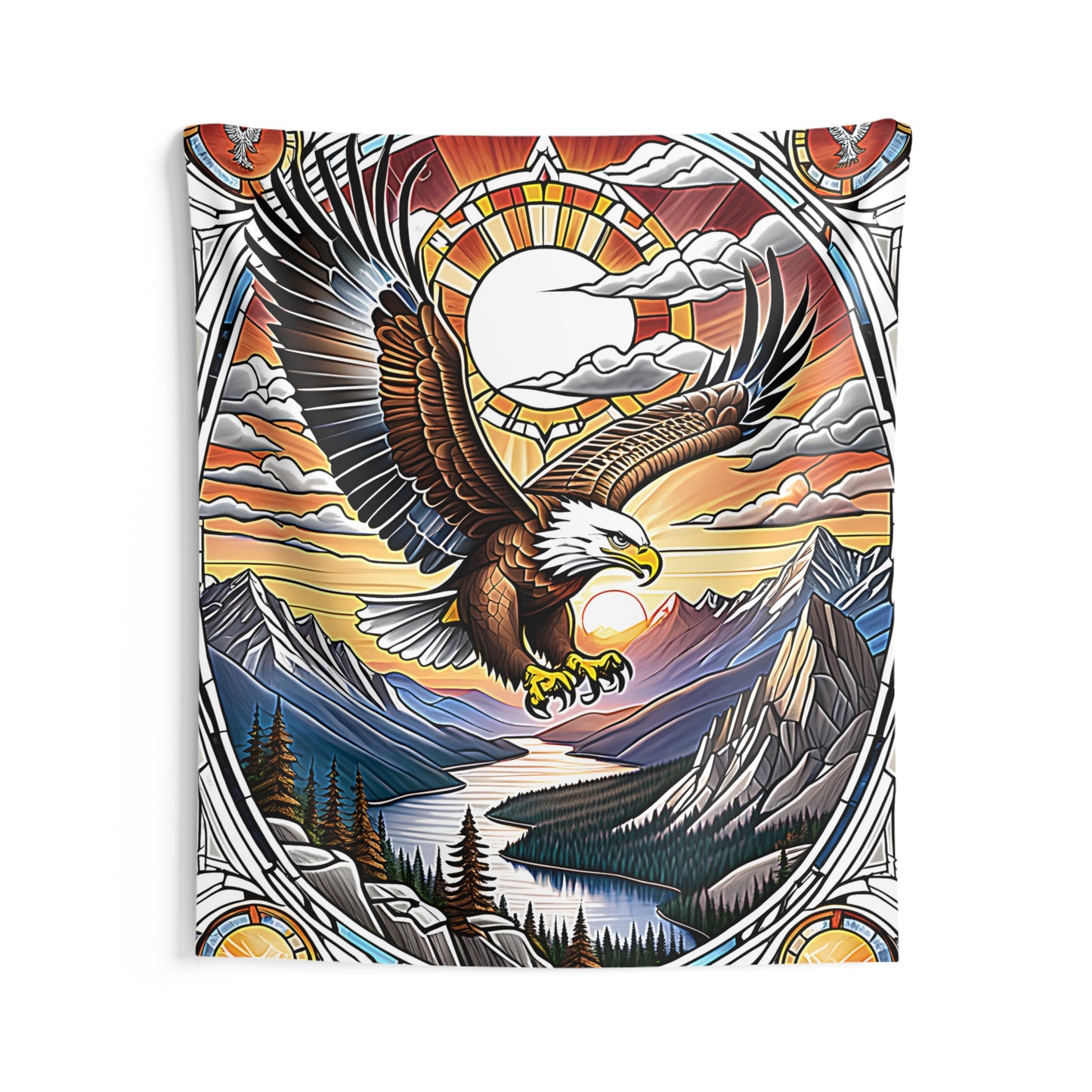 Indoor Wall Tapestries Colorful Graphic Design - Eagle