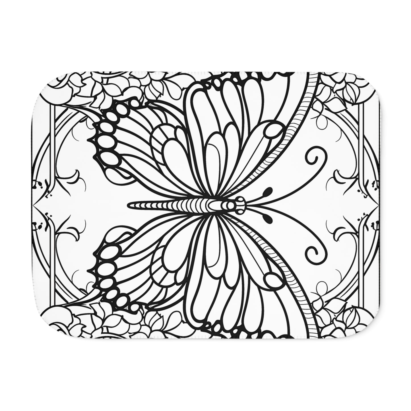 Blanket Coloring Kit with 10 Fabric Markers - Fancy Butterfly