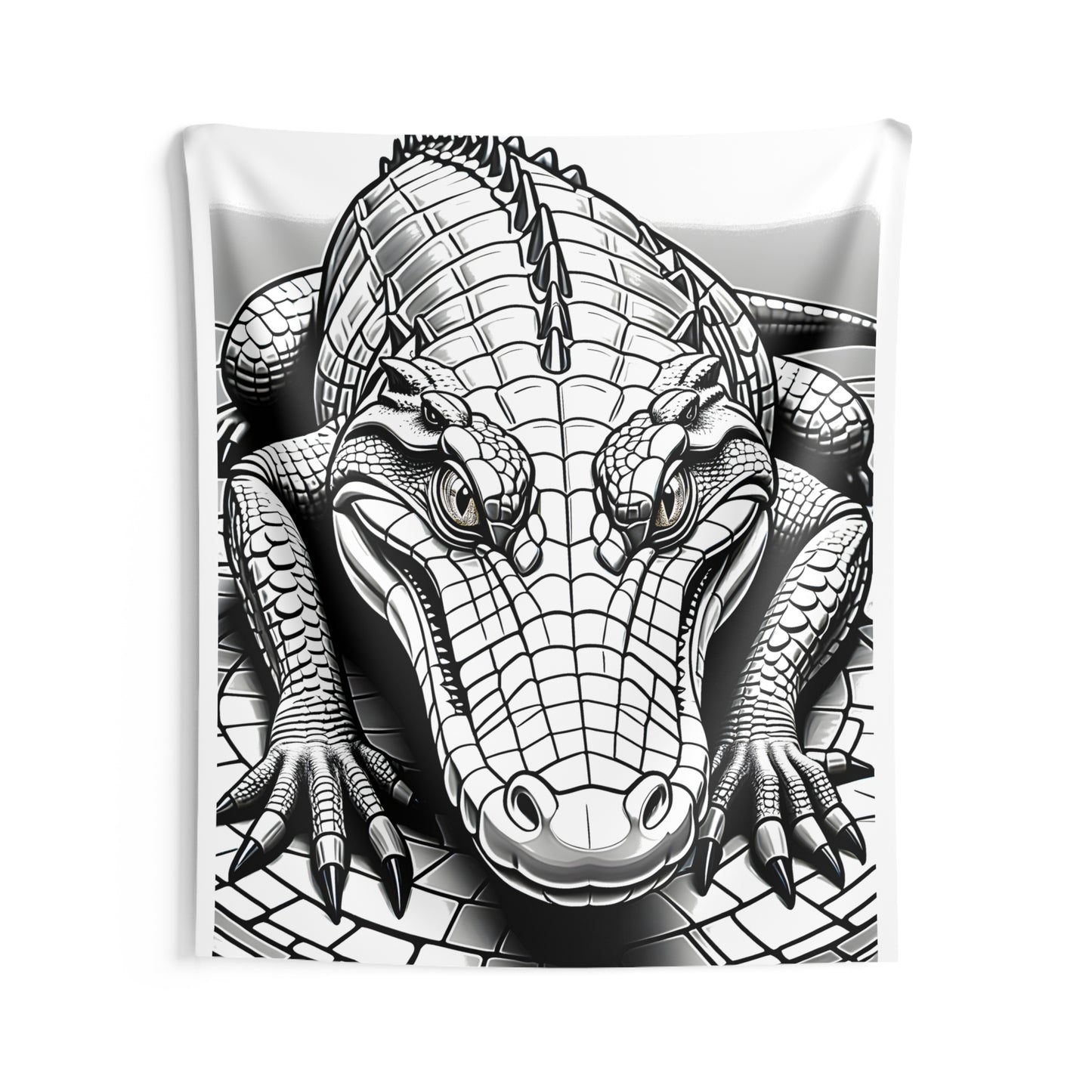 Indoor Wall Tapestries Coloring Kit with 10 Fabric Markers - Crocodile