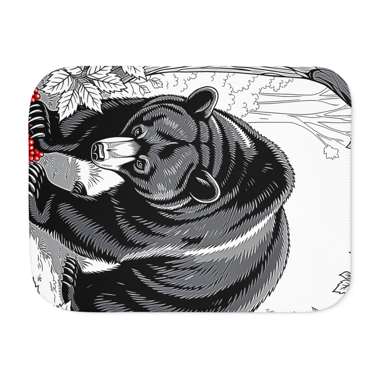 Blanket Colorful Graphic Design - Bear in Nature