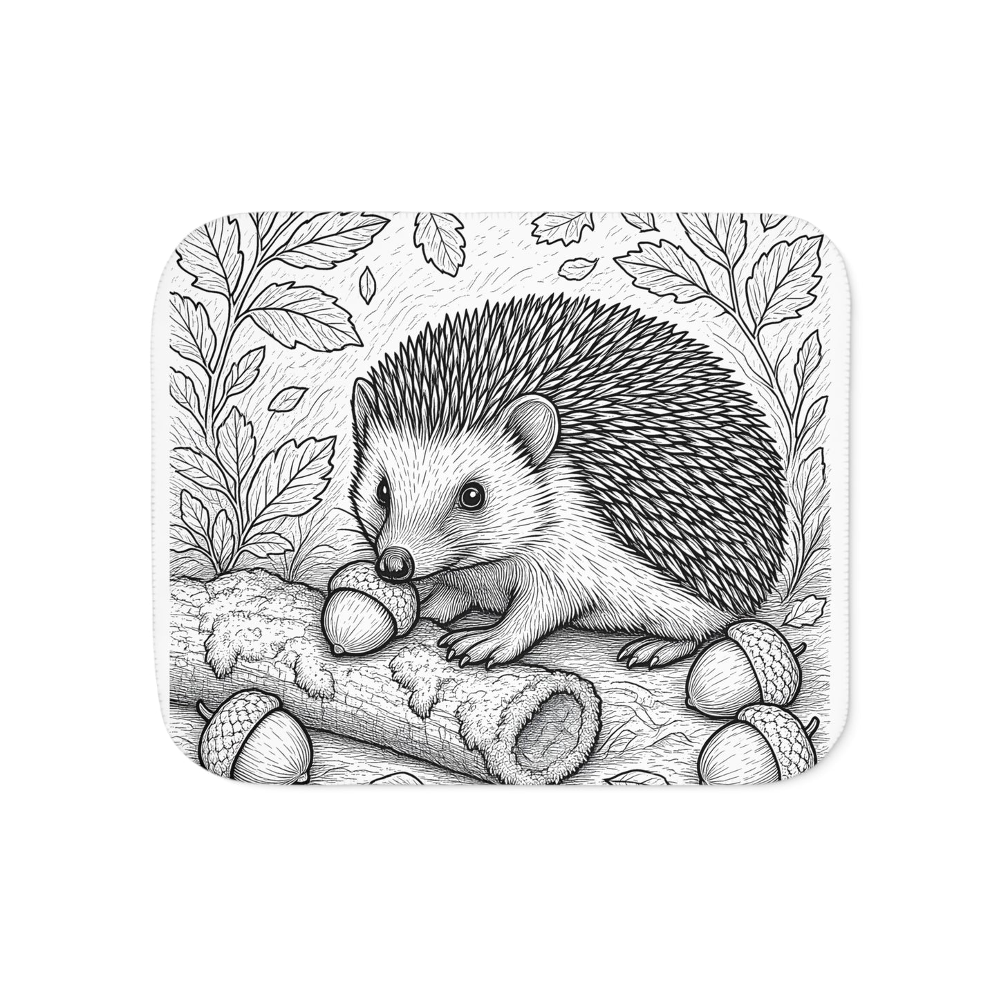 Blanket Coloring Kit with 10 Fabric Markers - Hedgehog