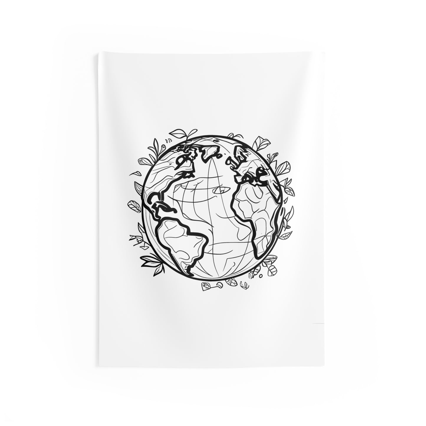 Indoor Wall Tapestries Coloring Kit with 10 Fabric Markers - Earth