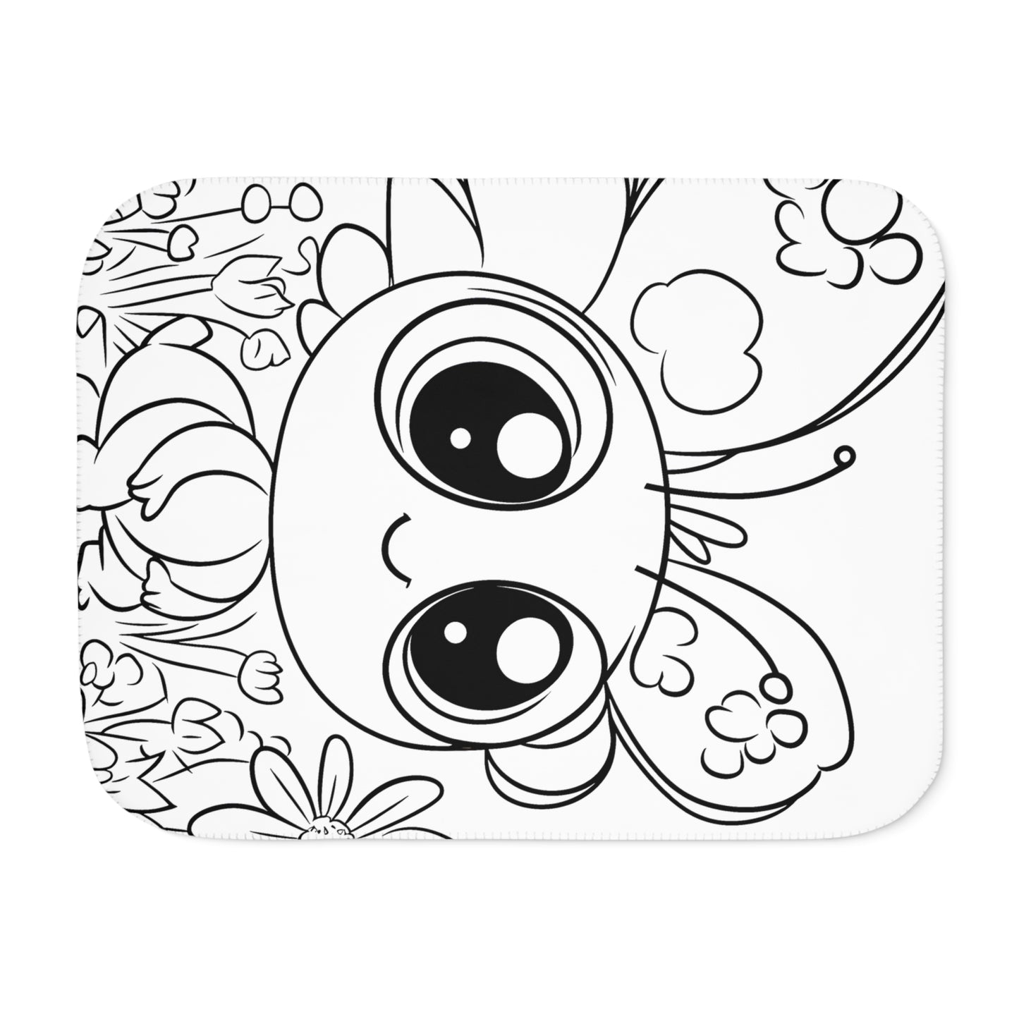 Blanket Coloring Kit with 10 Fabric Markers - Cute Butterfly